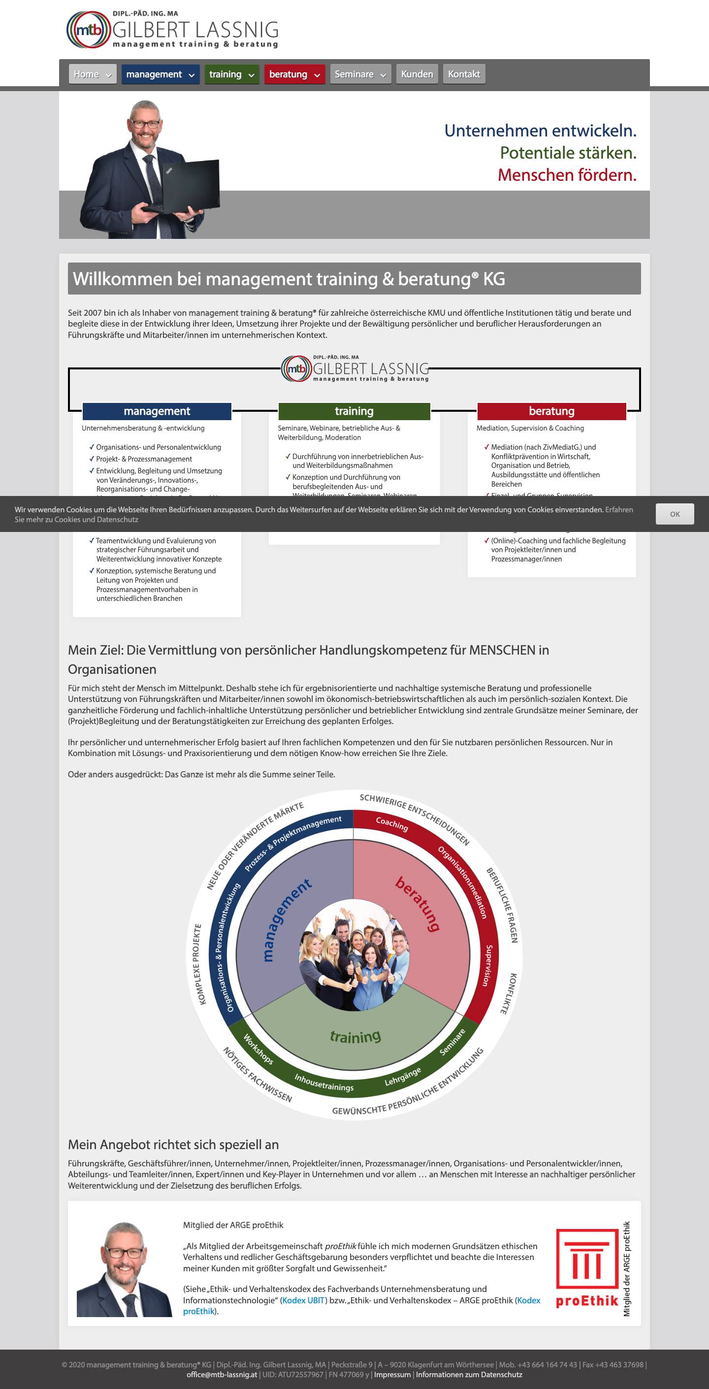 management training & beratung - Full Screenshot