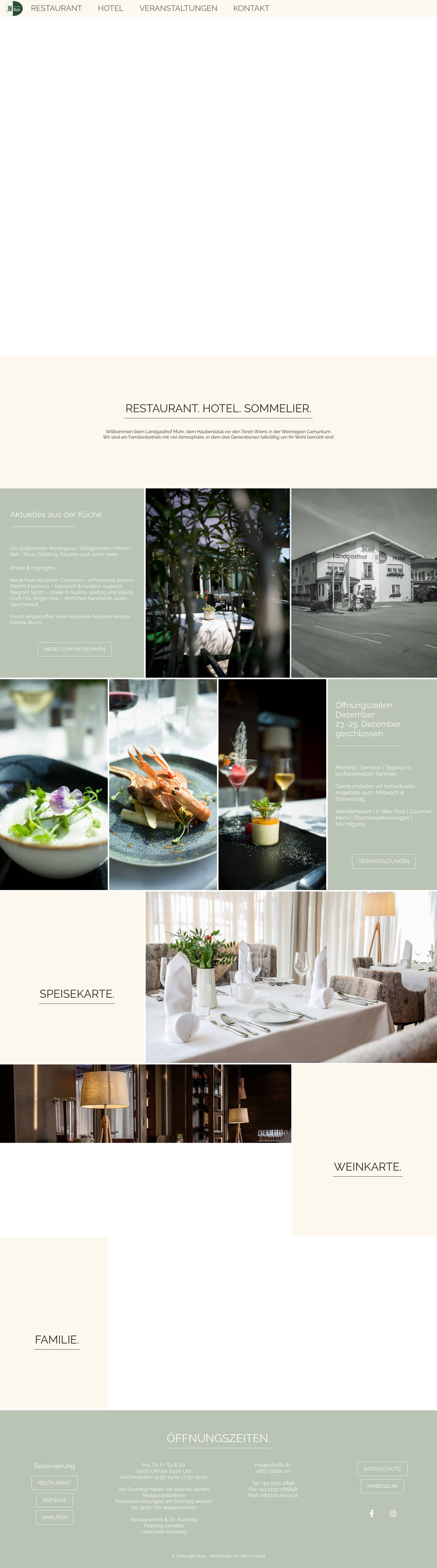 Restaurant Landgasthof Hotel Muhr - Jakob & Martin | Gallbrunn - Full Screenshot