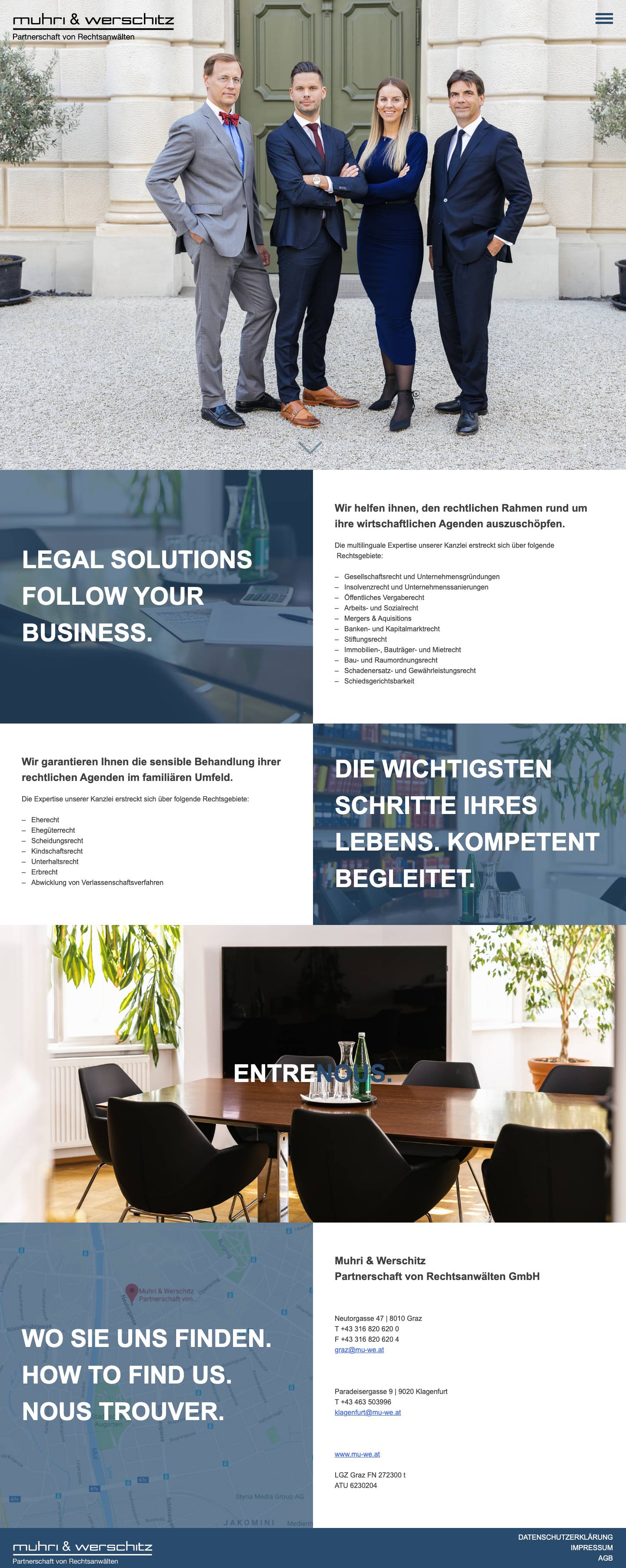 Muhri Werschitz – Partnerschaft von Rechtsanwälten - Full Screenshot