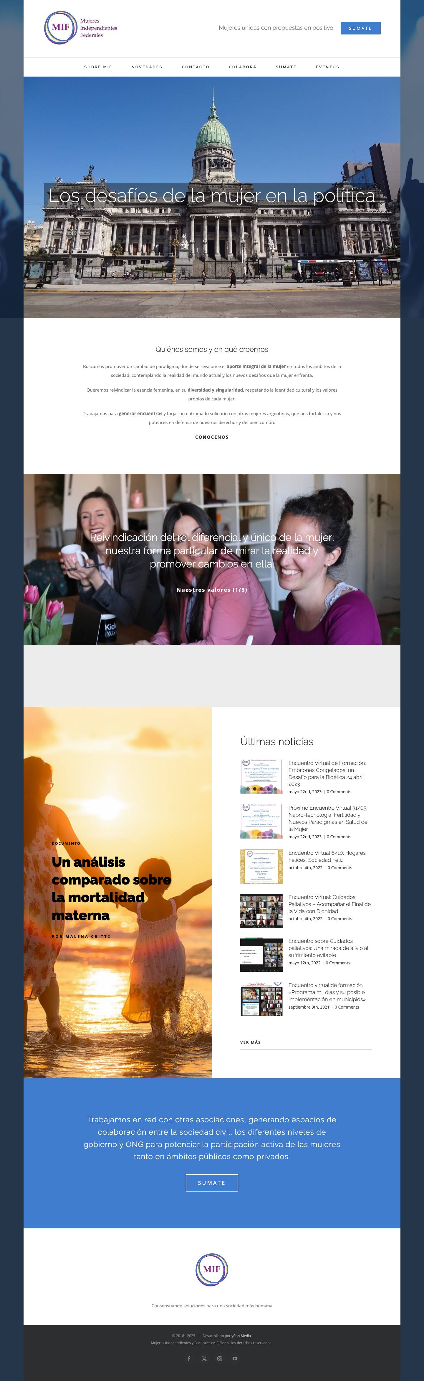 MIF – Mujeres Independientes y Federales - Full Screenshot