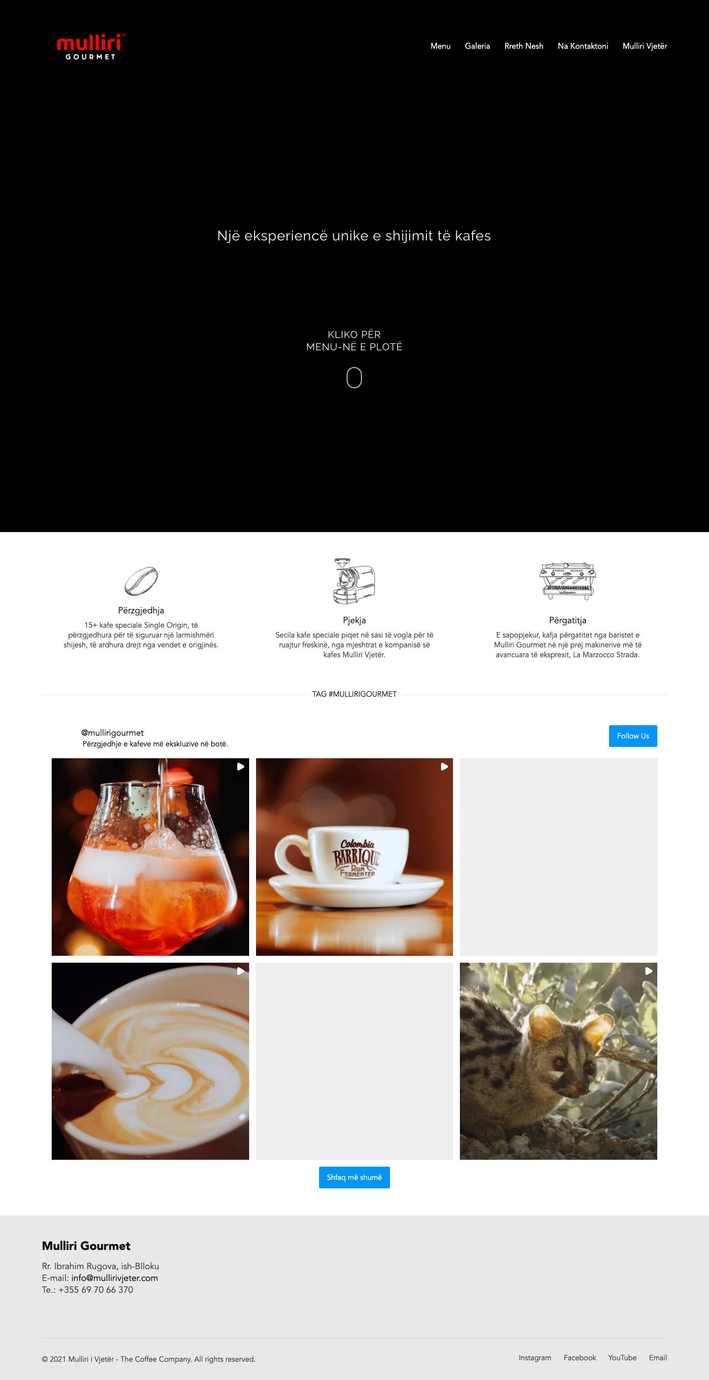 Mulliri Gourmet – Specialty Coffees & Signature Cocktails. Explore the menu for the rarest single origin coffees, our signature cocktails, food & pastries. - Full Screenshot