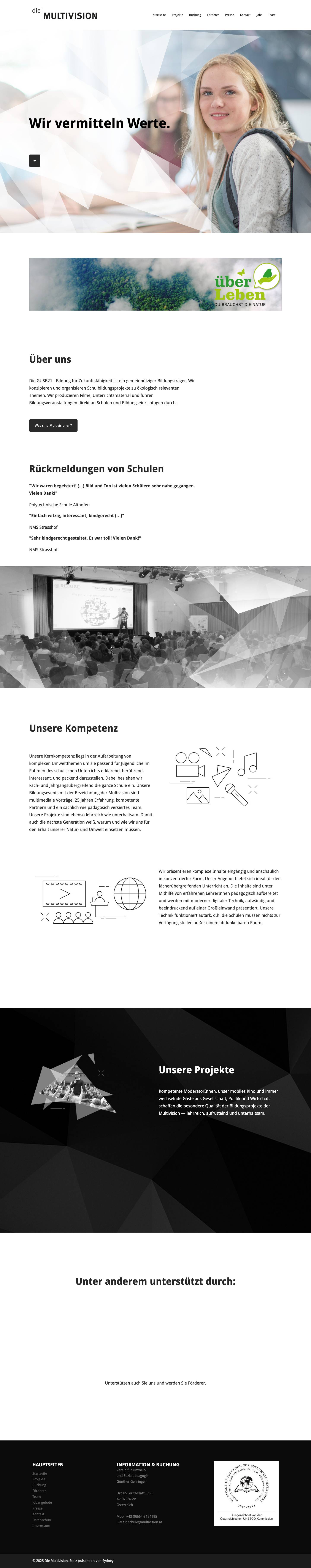 Startseite - Die Multivision - Full Screenshot