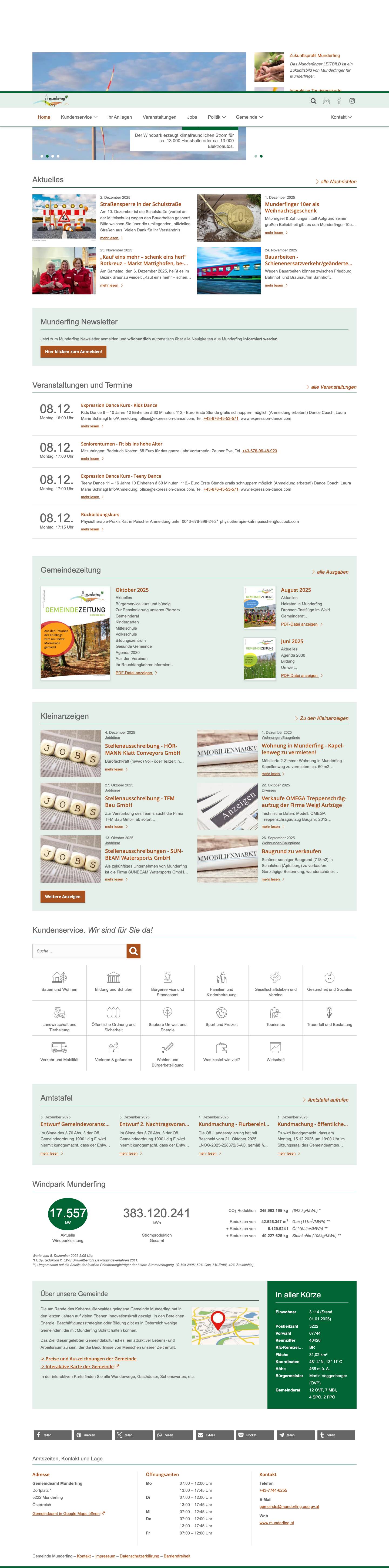 Gemeinde Munderfing - Full Screenshot