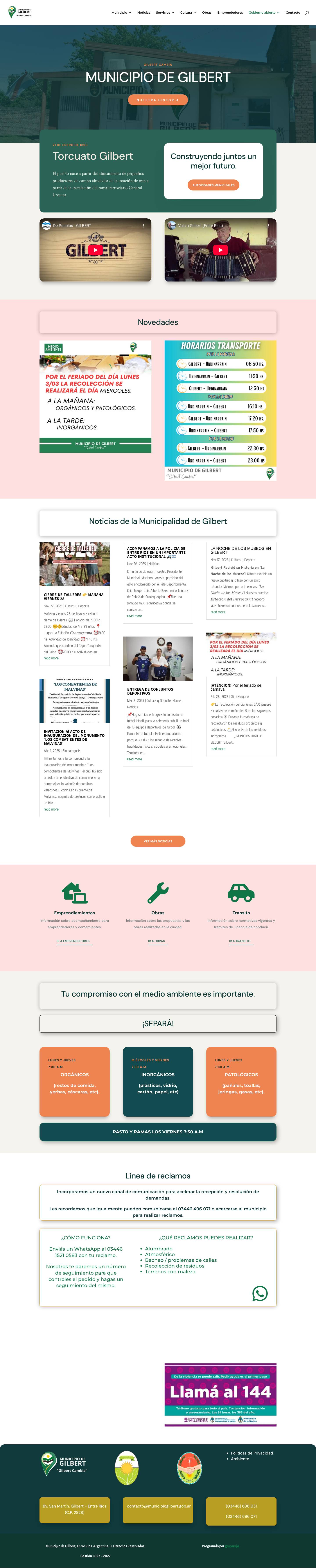 Home - Municipio De Gilbert - Creciendo Juntos - Full Screenshot