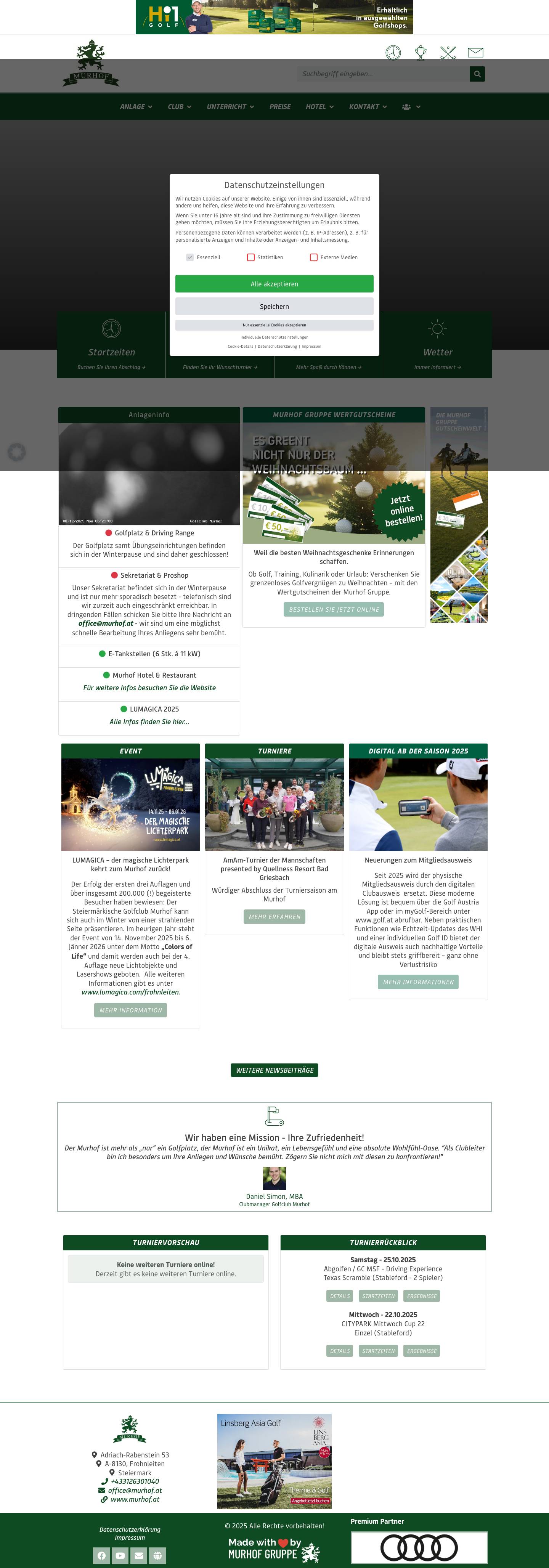 Golfclub Murhof - 18 Loch Anlage - Ein Platz mit Tradition - Full Screenshot