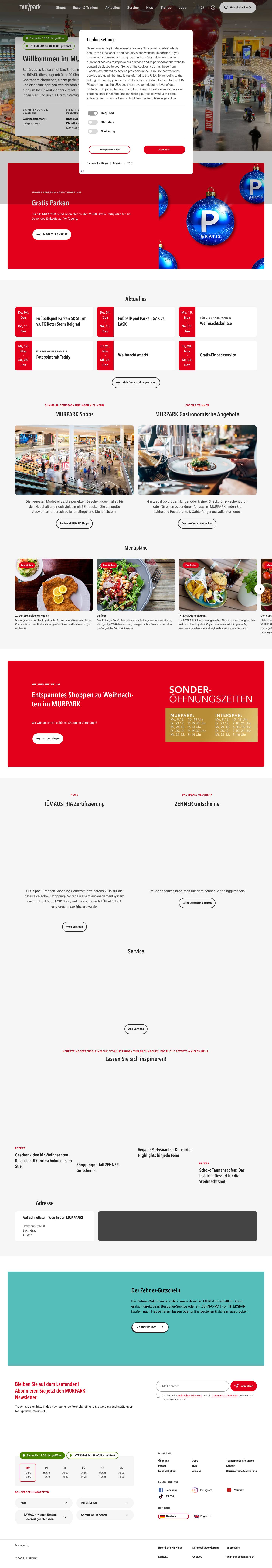 Shopping-Center MURPARK | Das Einkaufszentrum in Grazmurpark-logo-color - Full Screenshot