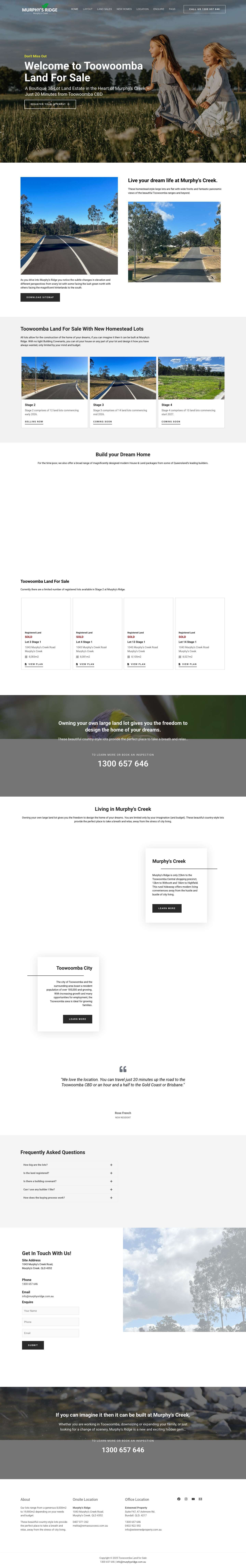 Toowoomba Land For Sale Email - Full Screenshot