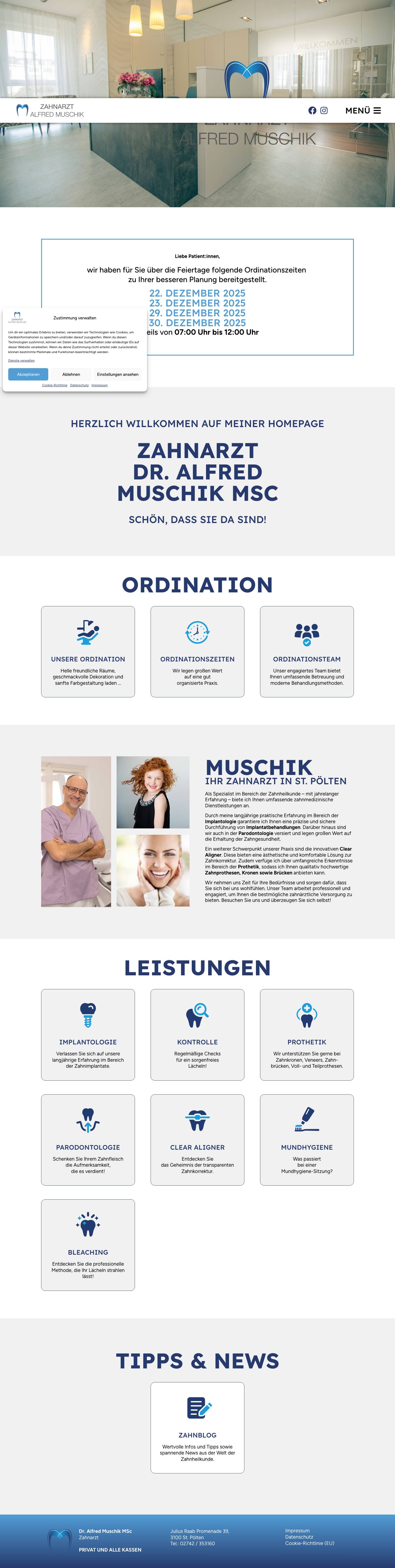 Home - Dr. Alfred Muschik MSc - Full Screenshot