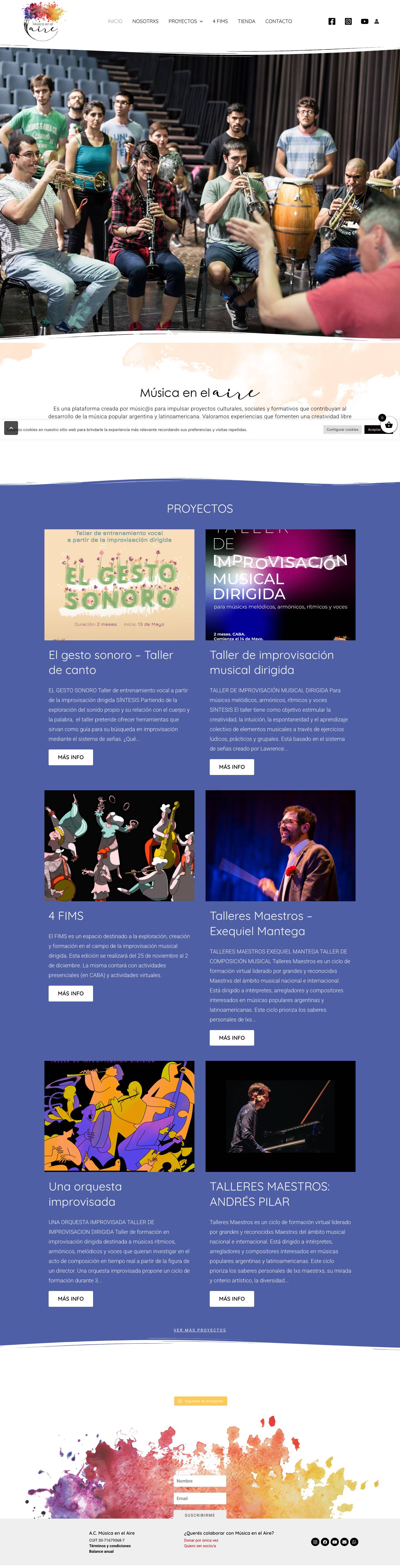 Música en el Aire – Música popular de Argentina y Latinoamérica - Full Screenshot