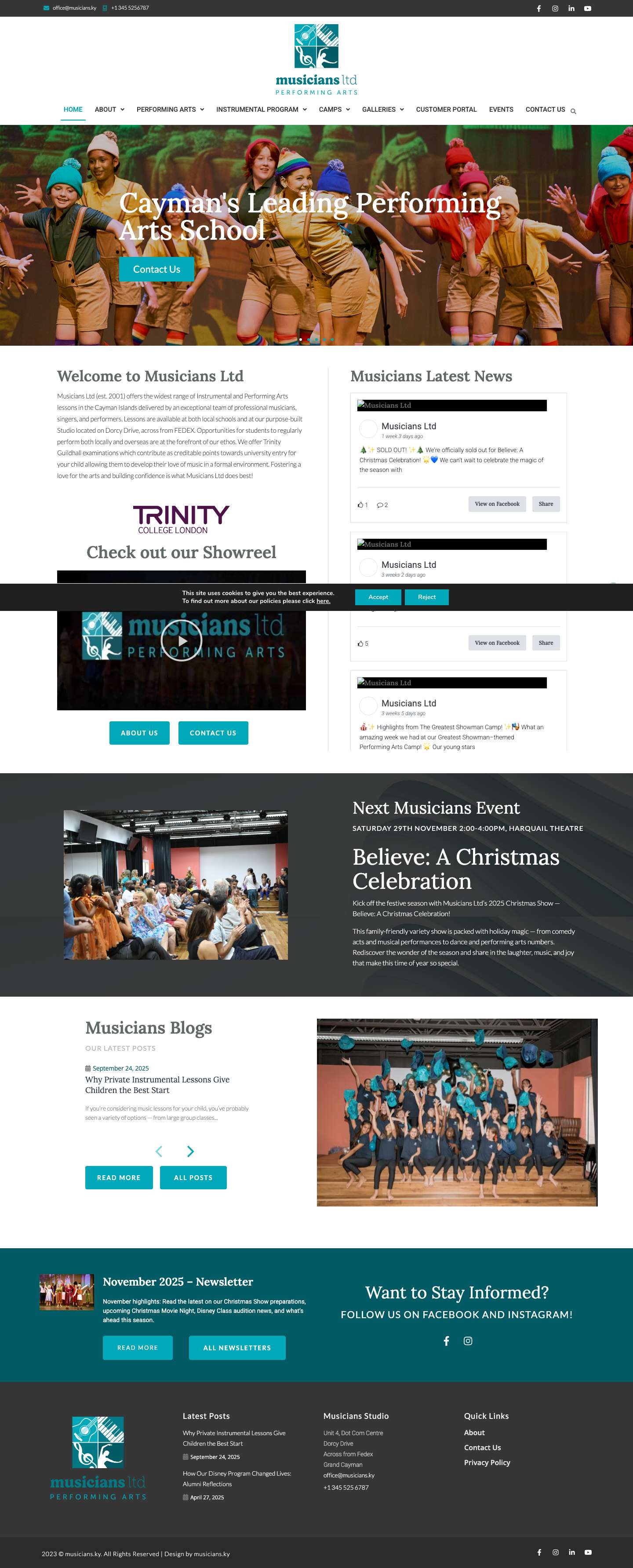Home - Musicians Ltd - Full Screenshot