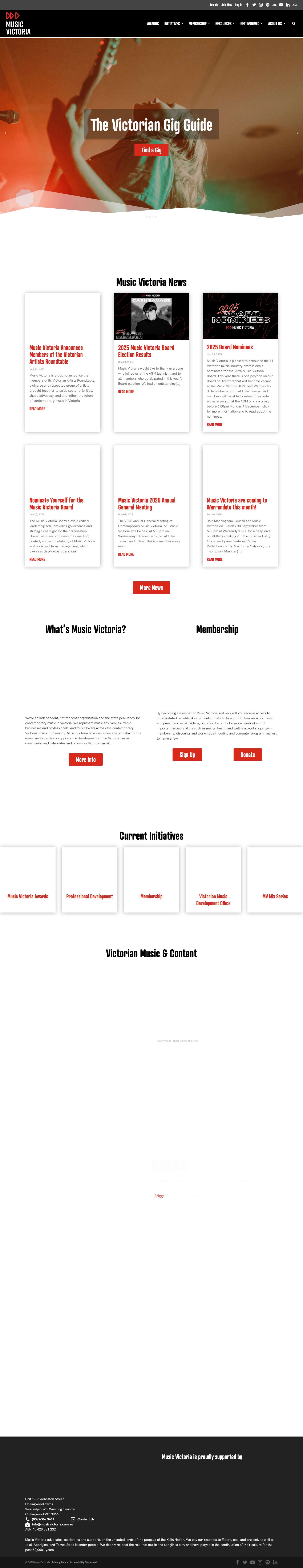 Music Victoria - Championing Victorian Musicsearchclosechevron-leftchevron-rightchevron-downphonetwitterfacebookbarslinkedinyoutube-playinstagramspotifysoundcloudmixcloudwpformsenvelope-opencross - Full Screenshot