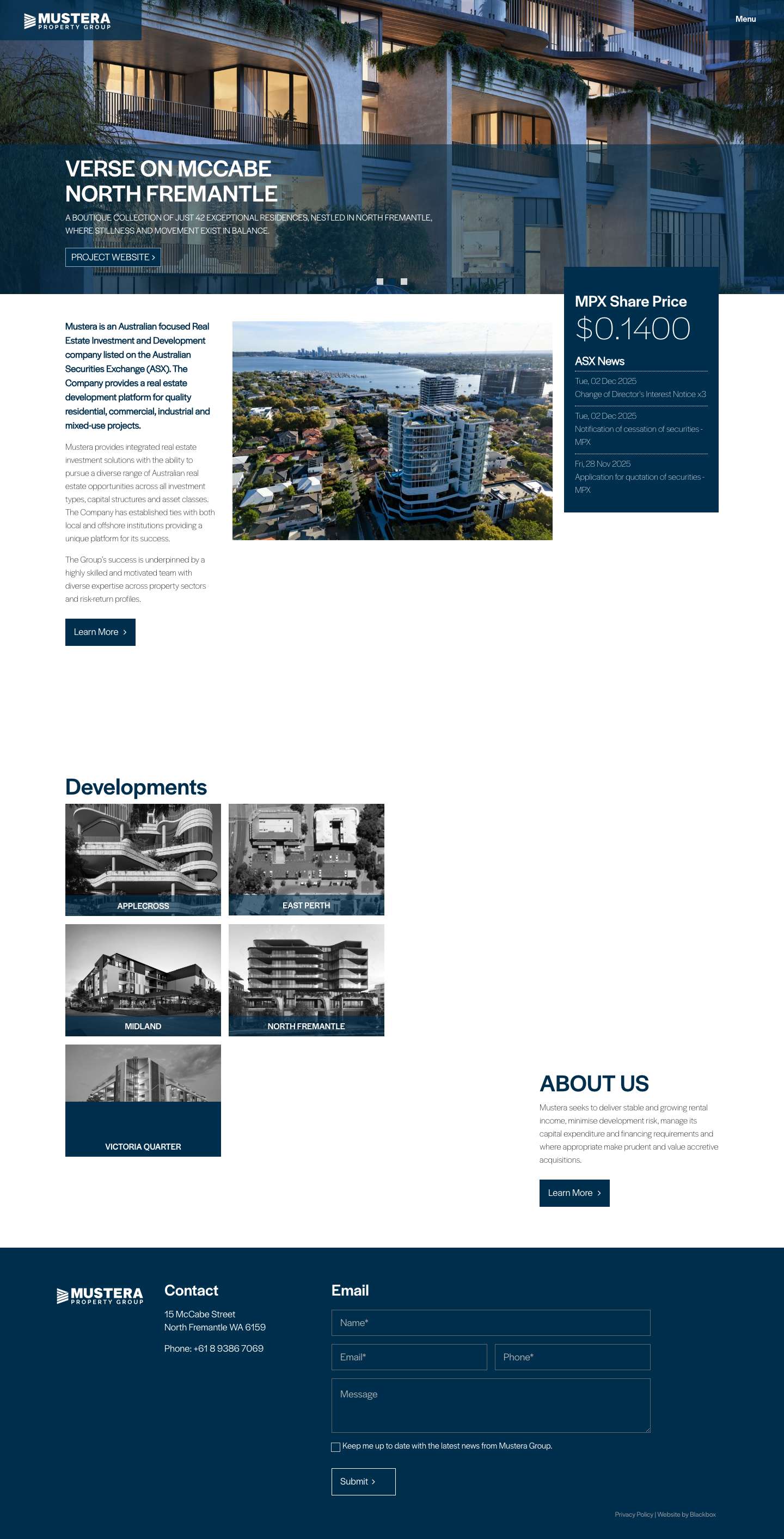 HOME - Mustera Group - Full Screenshot