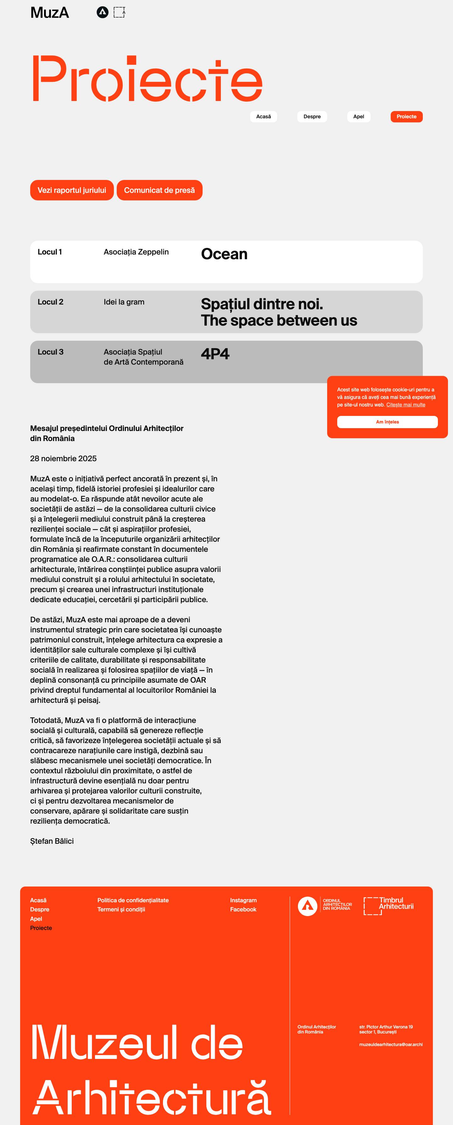 Proiecte - MuzA | OARMuzA | OARProiecte - MuzA | OAR - Full Screenshot