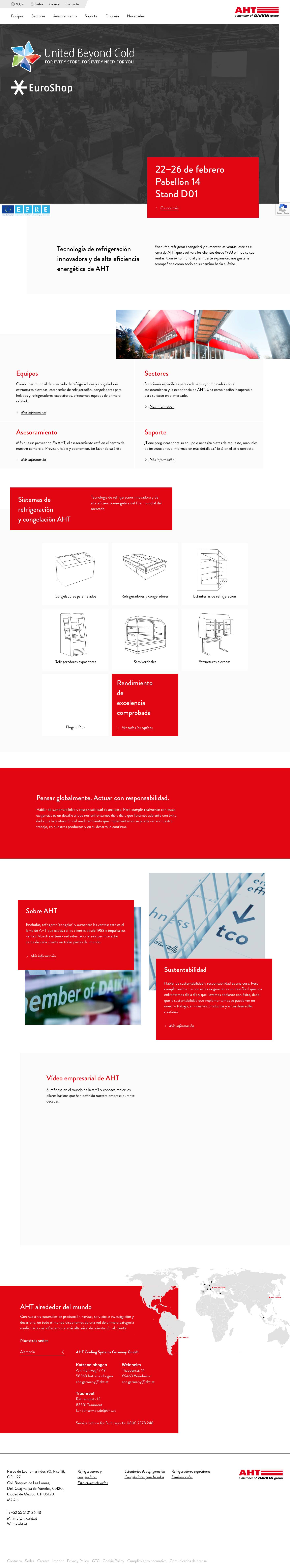AHT Cooling Systems - naturally at your side - a member of DAIKIN group - Full Screenshot