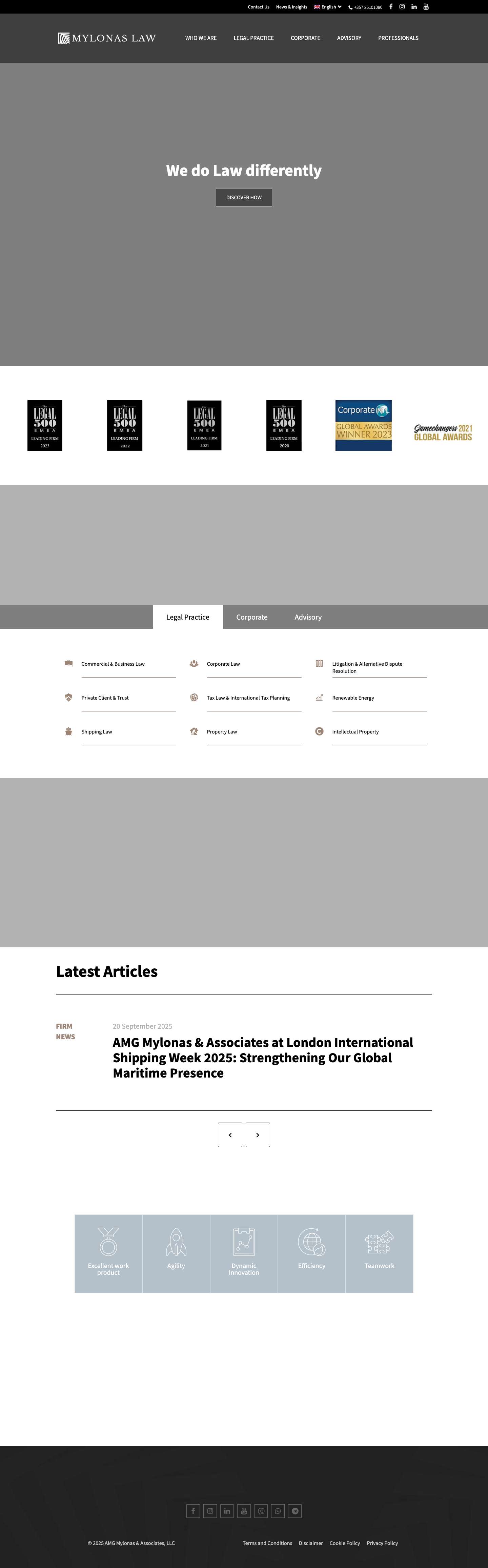 Cyprus Law Firm - AMG Mylonas & Associates, LLC | Cyprus Lawyers - Full Screenshot