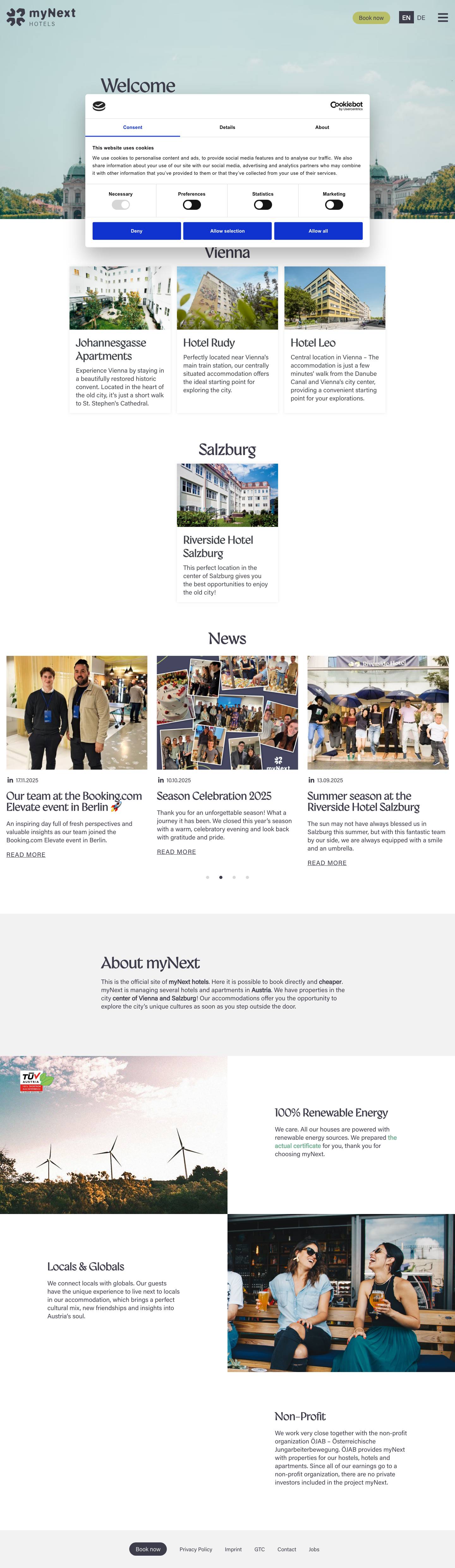 Welcome - myNext - Full Screenshot