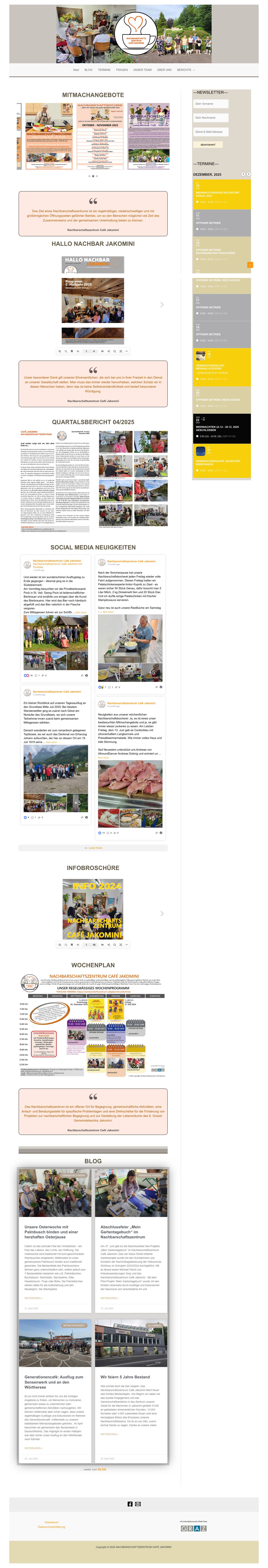 NACHBARSCHAFTSZENTRUM CAFÉ JAKOMINI – Verein zur Förderung der nachbarschaftlichen Begegnung, des kulturellen Austausches und des zivilgesellschaftlichen EngagementsComments Box SVG iconsLikeLikeLikeLike Email - Full Screenshot