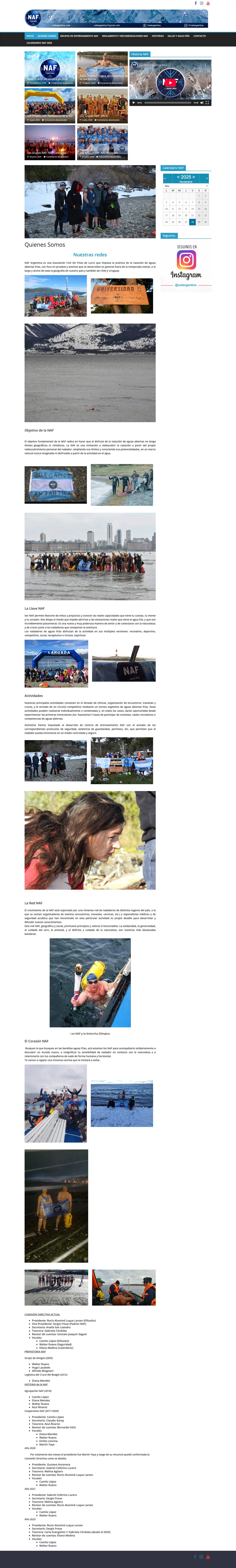 NAF ARGENTINA – Nadadores de Aguas Abiertas Frias - Full Screenshot