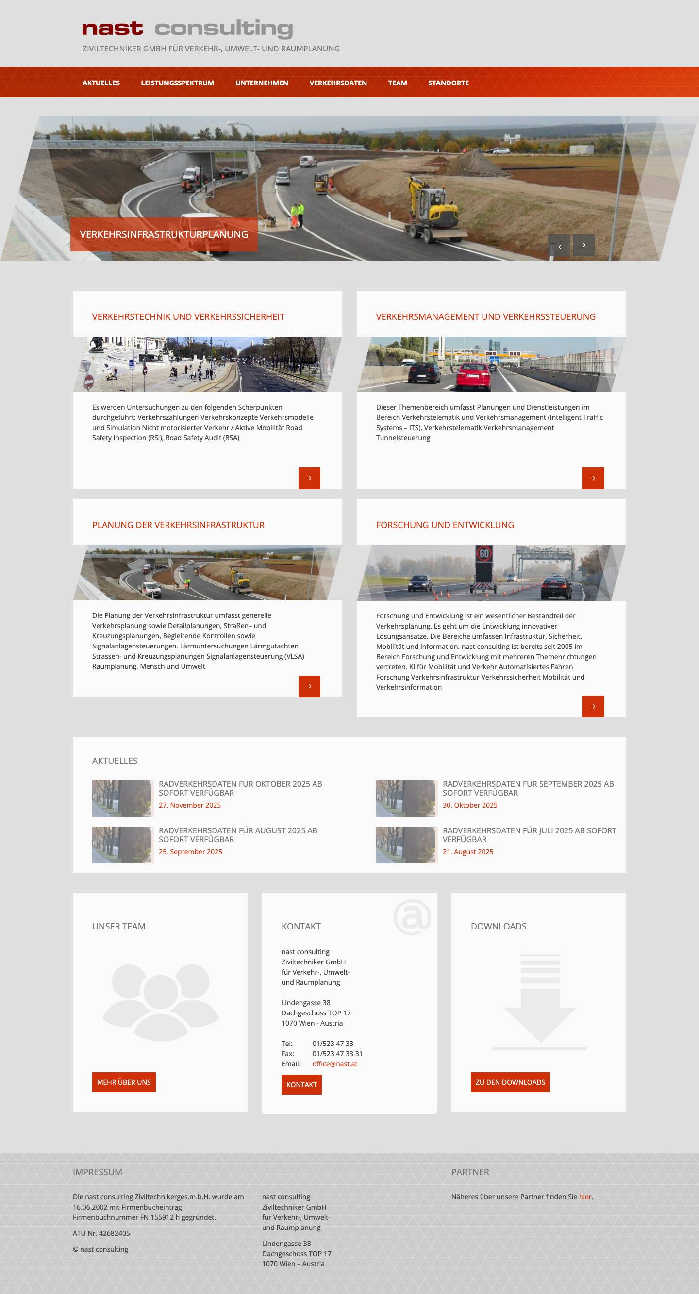 nast consulting - Verkehrsplanung - Full Screenshot