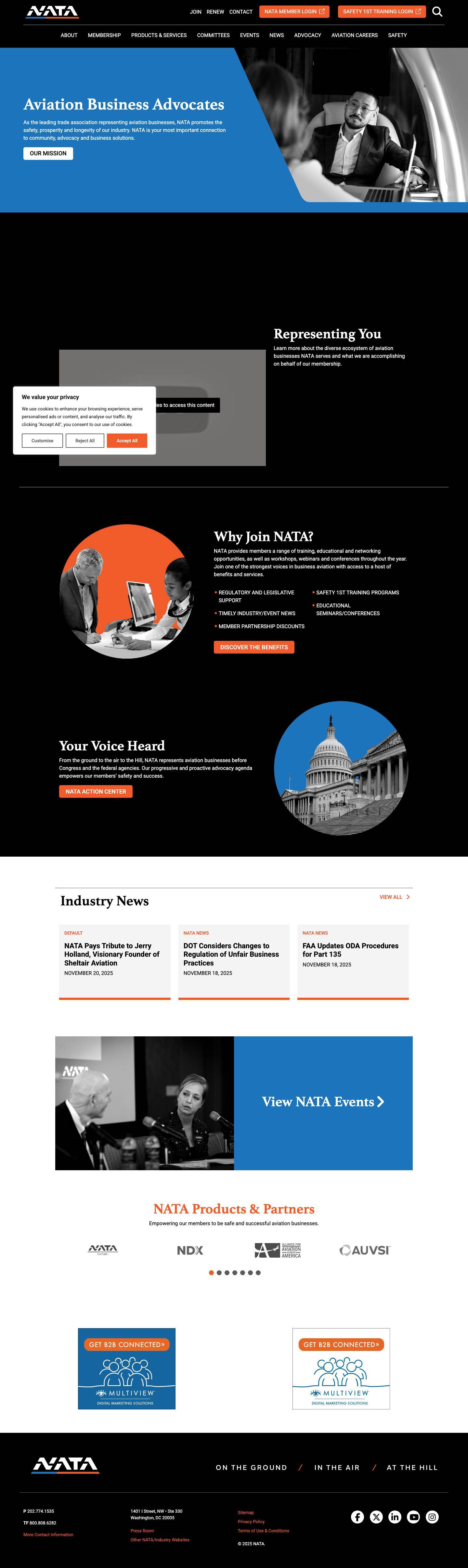 NATA - National Air Transportation Association - Full Screenshot