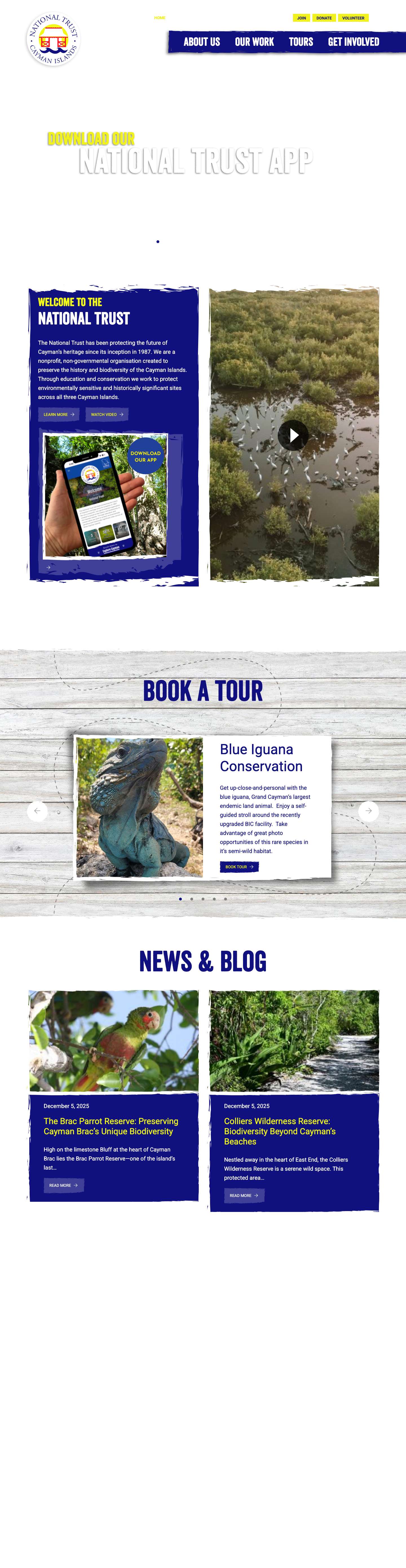 home - National Trust for the Cayman Islands - Full Screenshot