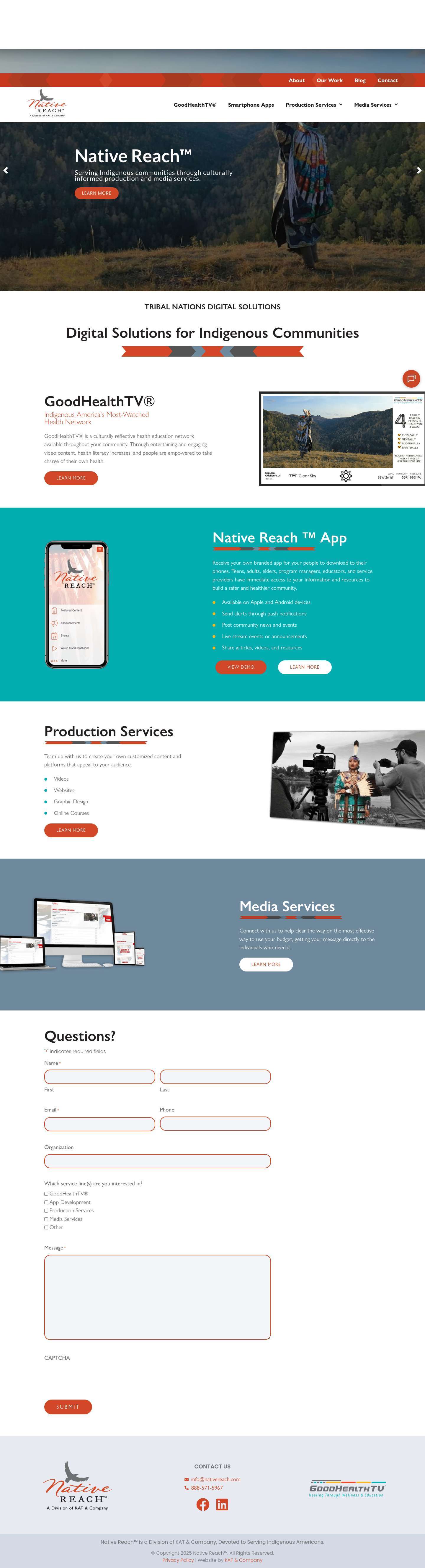 Tribal Nations Digital Solutions - Native Reach - Full Screenshot