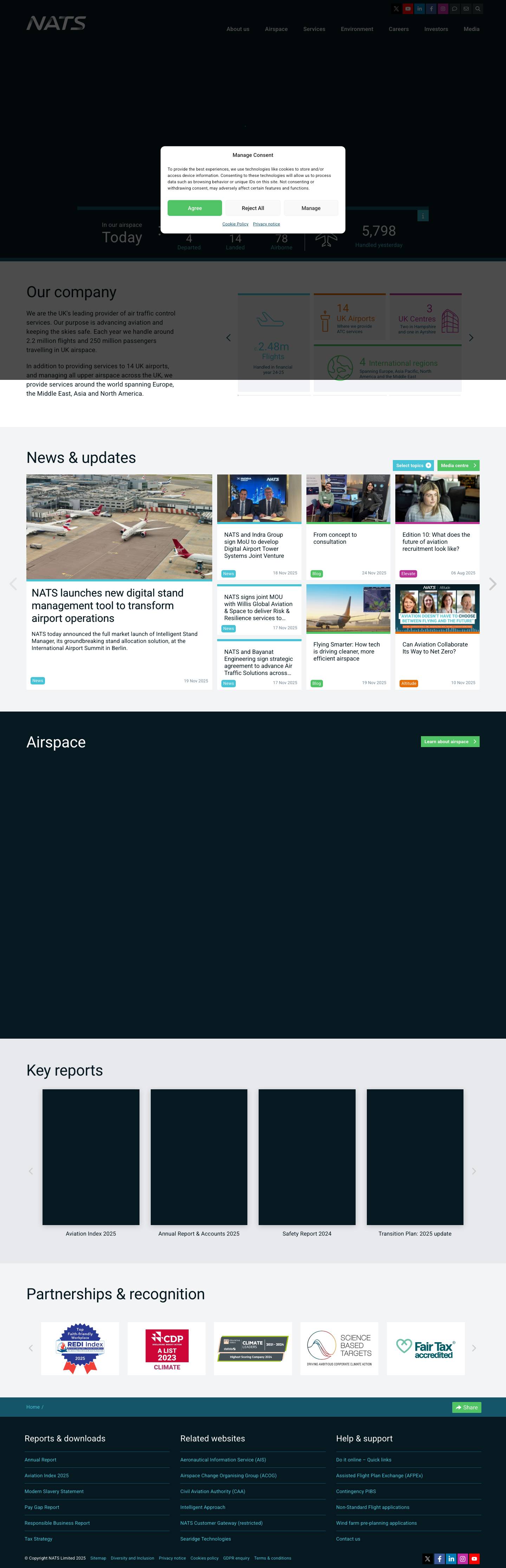 NATS - A global leader in air traffic management and airport performance - Full Screenshot