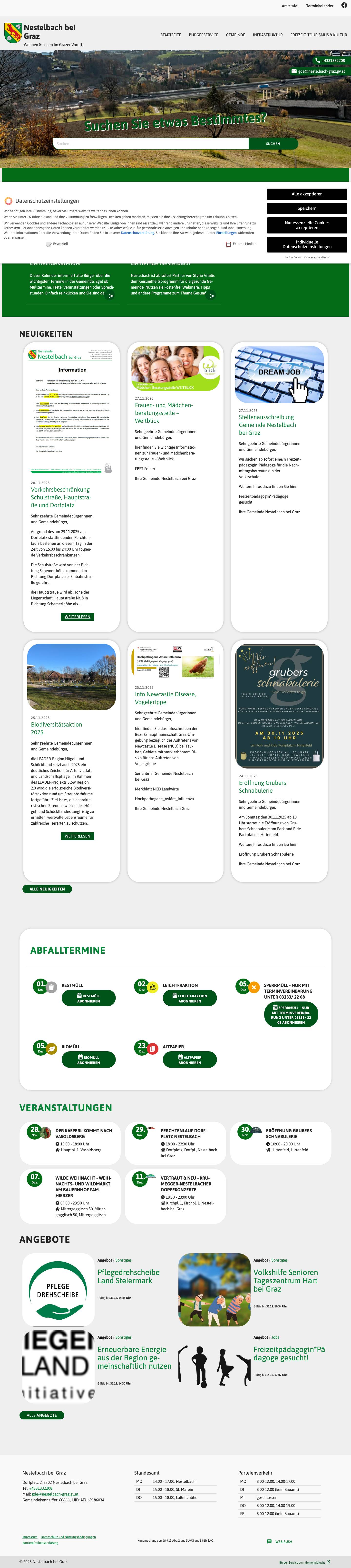 Nestelbach bei Graz - Wohnen & Leben im Grazer Vorort - Full Screenshot