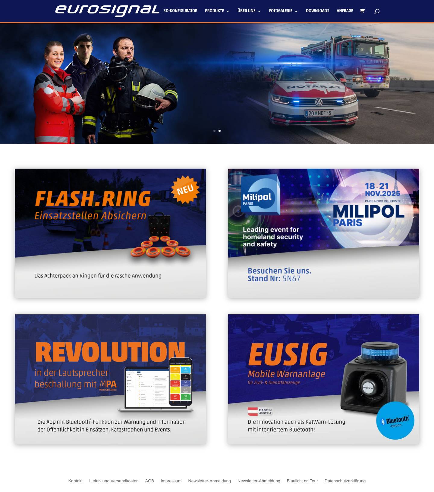 EUROSIGNAL – Voller Einsatz für Ihren Einsatz! - Full Screenshot