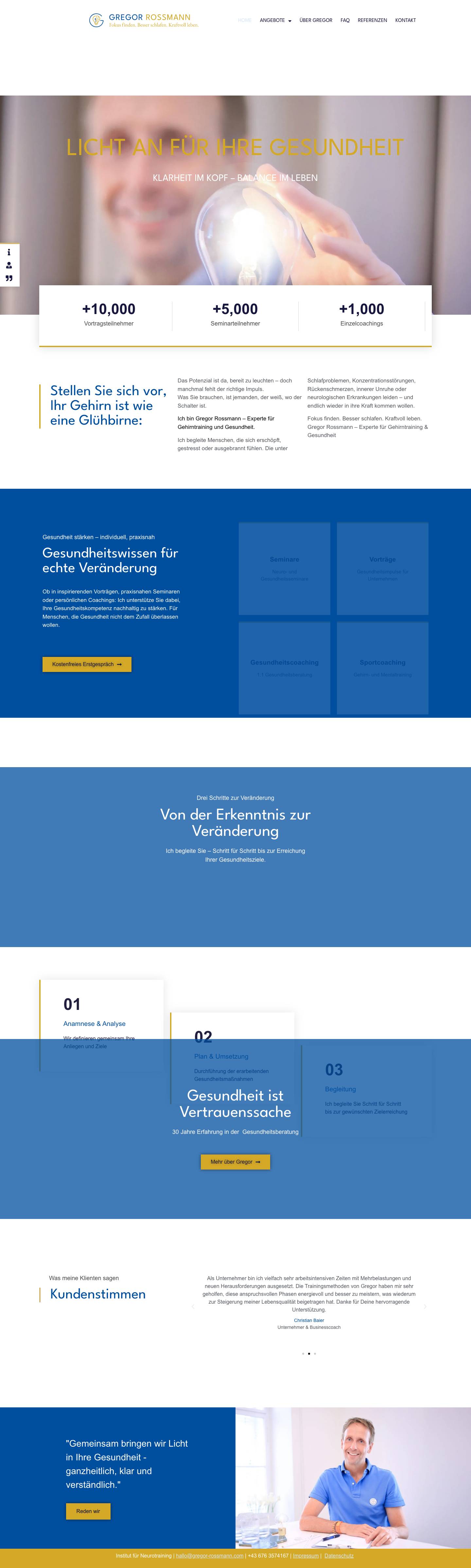 Institut für Neurotraining – Rossmann Gregor - Full Screenshot