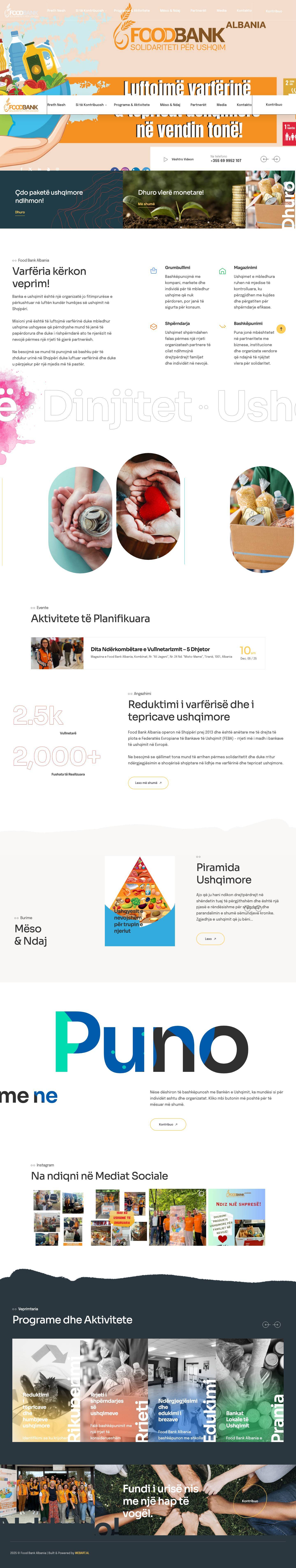 FOOD BANK ALBANIA – Ushqe Shpresën - Full Screenshot