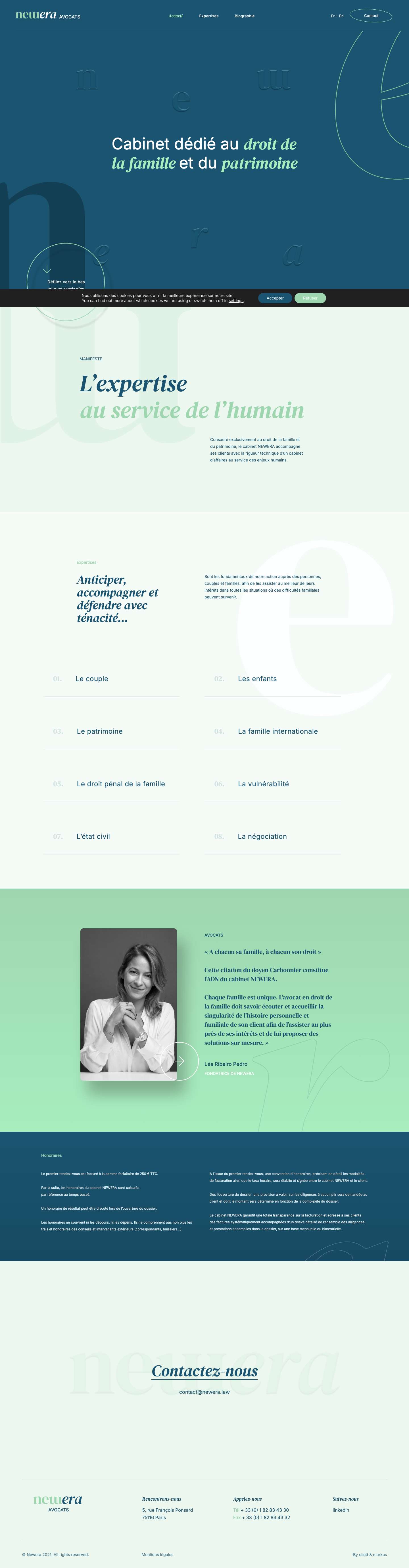 Newera Avocats - Avocats en droit de la famille et du patrimoine - Full Screenshot
