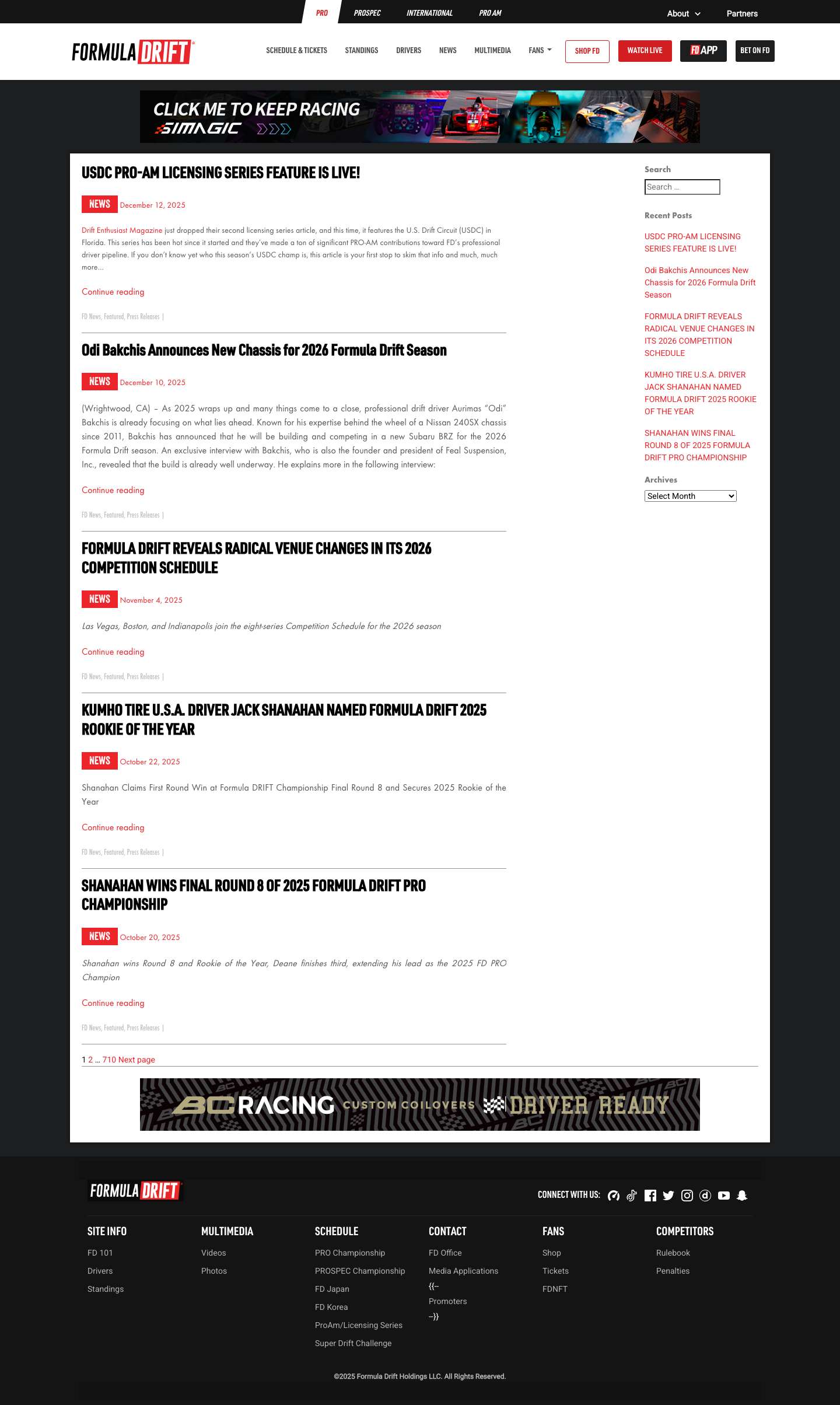 Formula DRIFT BLOG - IN THE PITS - Full Screenshot