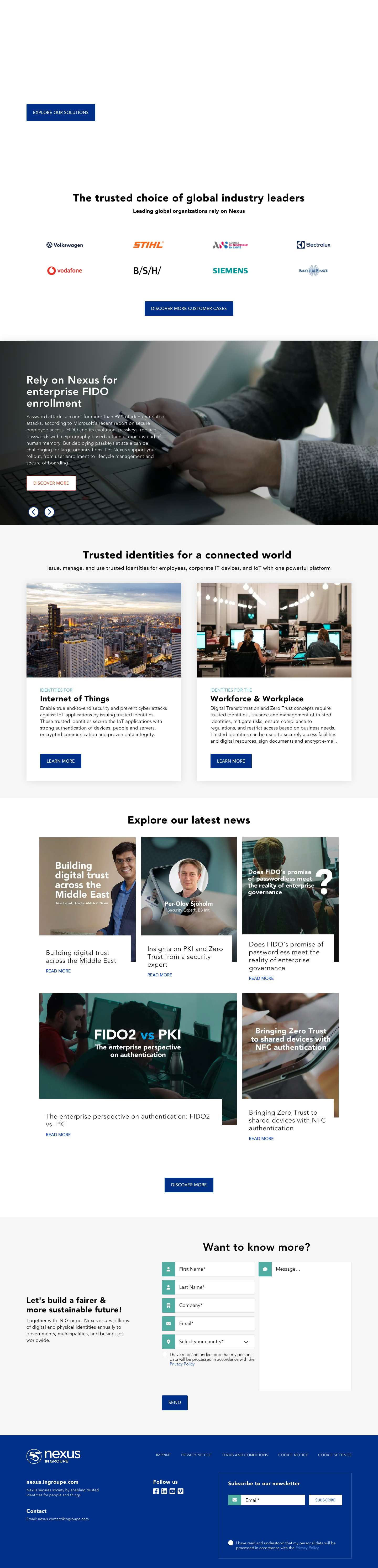 Identity solutions | Nexus IN Groupe - Full Screenshot