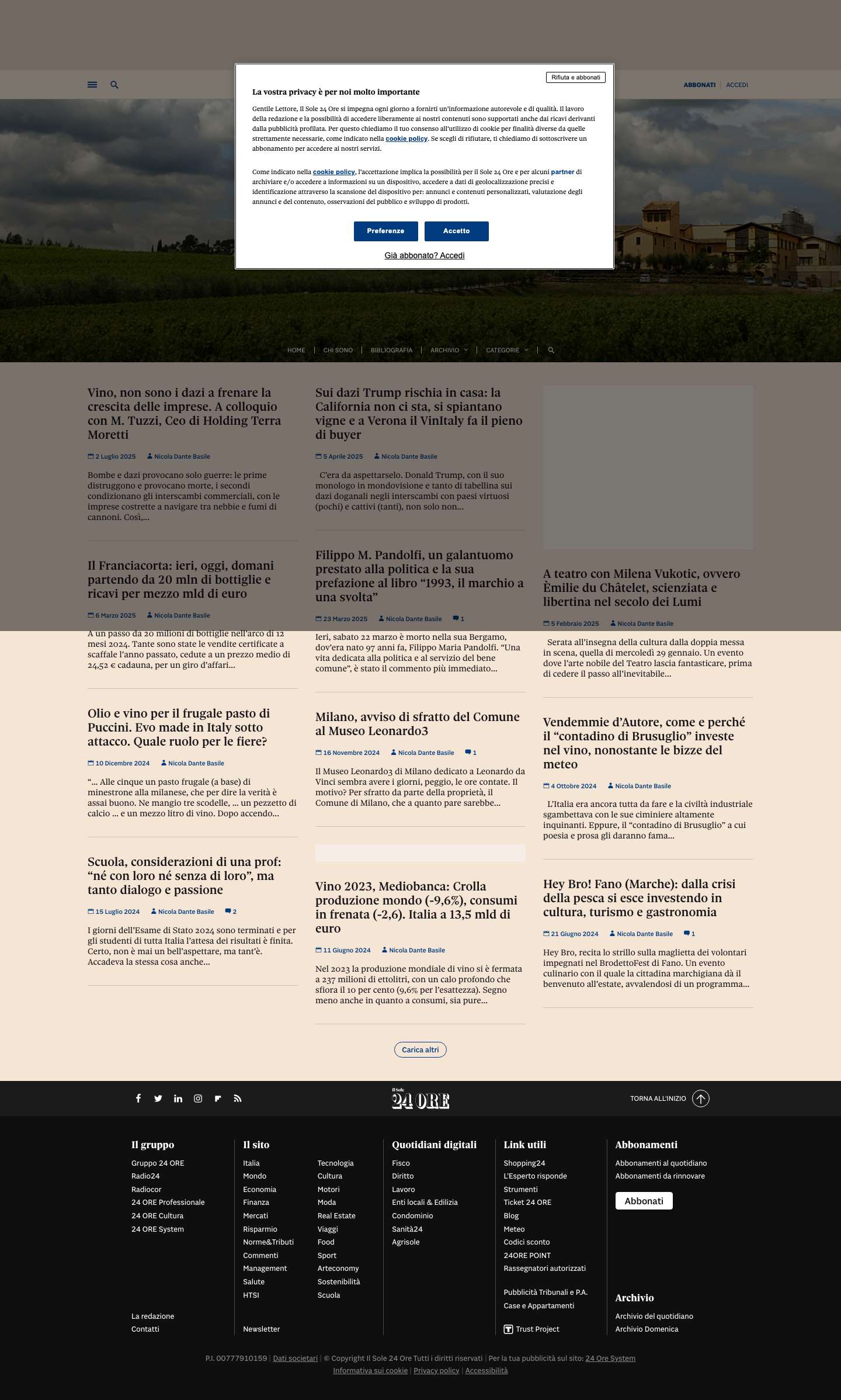 TerraNostra | Blog di Nicola Dante BasileTerraNostra - - Full Screenshot