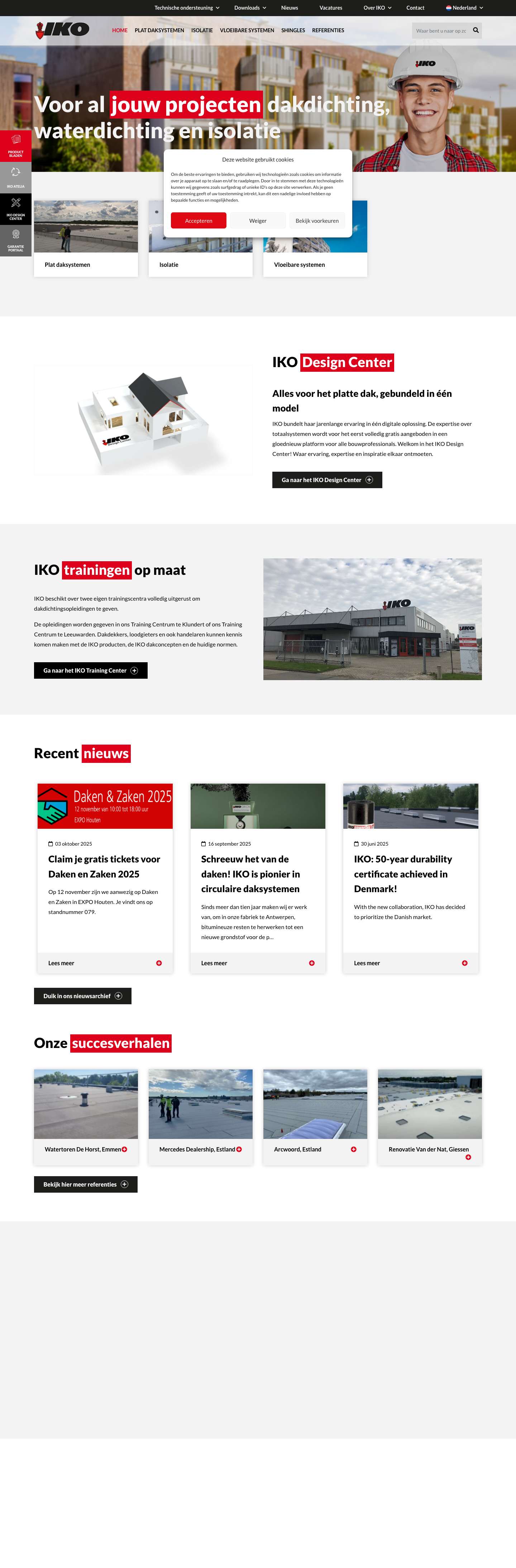 IKO | Dakdichting, waterdichting en isolatie - Full Screenshot