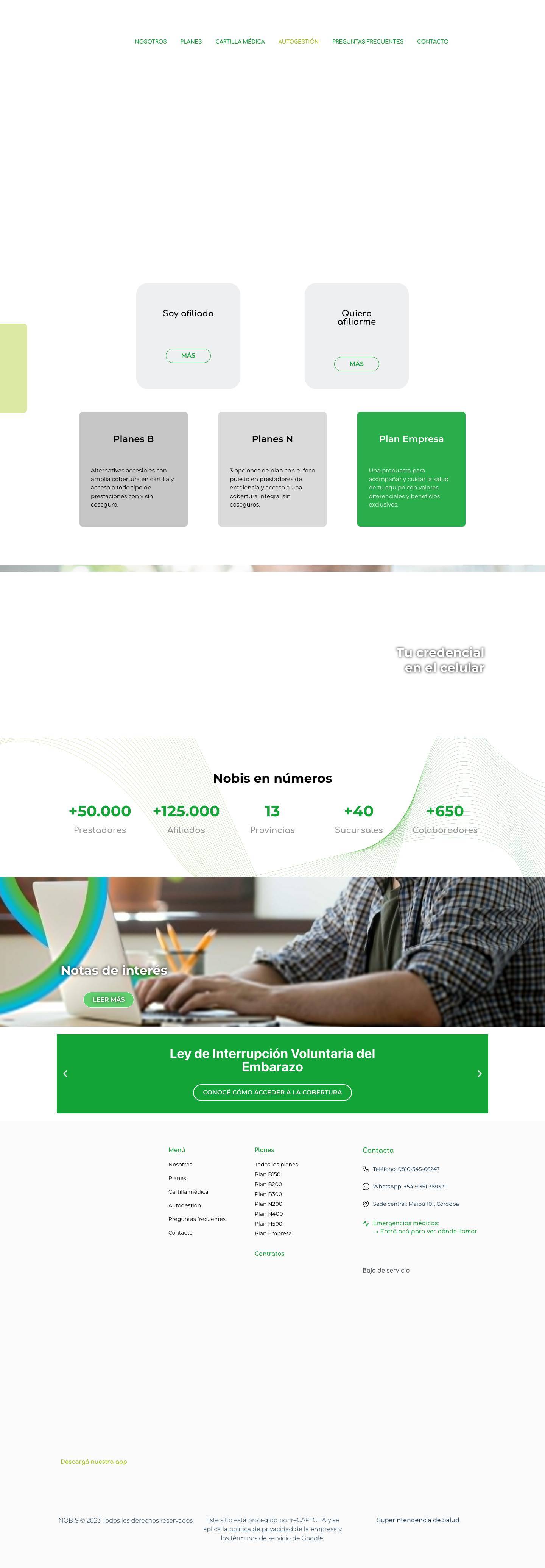 Inicio - Nobis - Full Screenshot