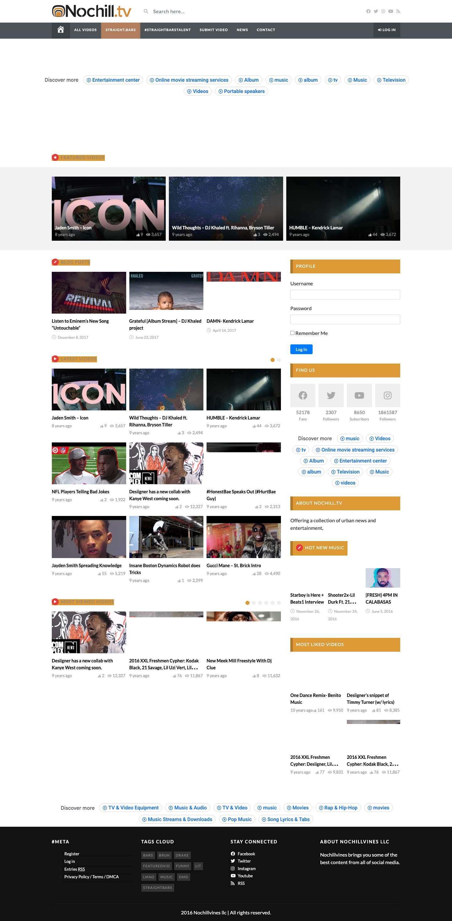 Home - Nochill TV - Full Screenshot