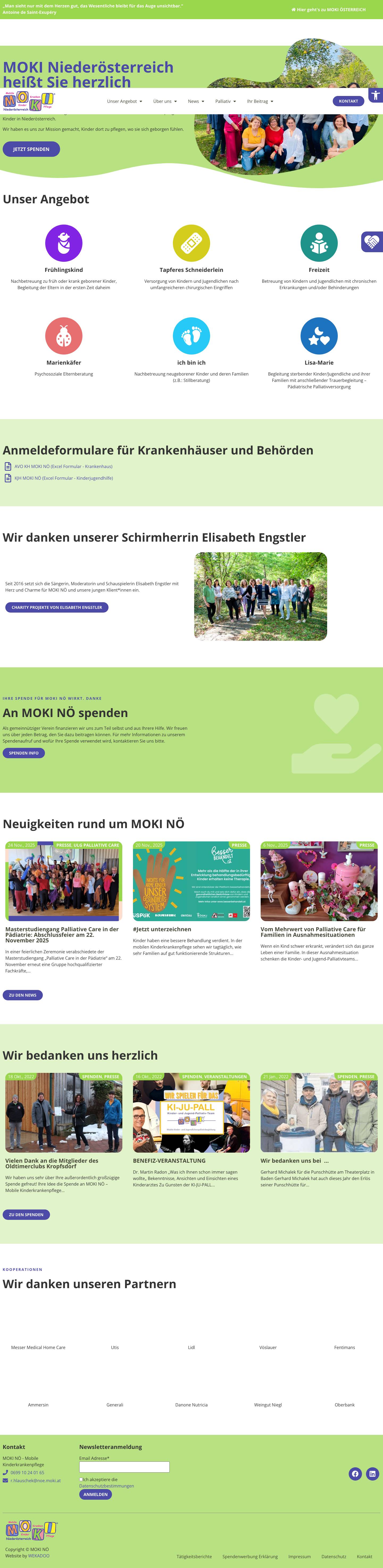 Home - MOKI NÖ - Mobile KinderkrankenpflegeBarrierefreiheitText vergrößernText verkleinernGraustufenNegativ-KontrastWeißer HintergrundBessere LesbarkeitZurücksetzen - Full Screenshot