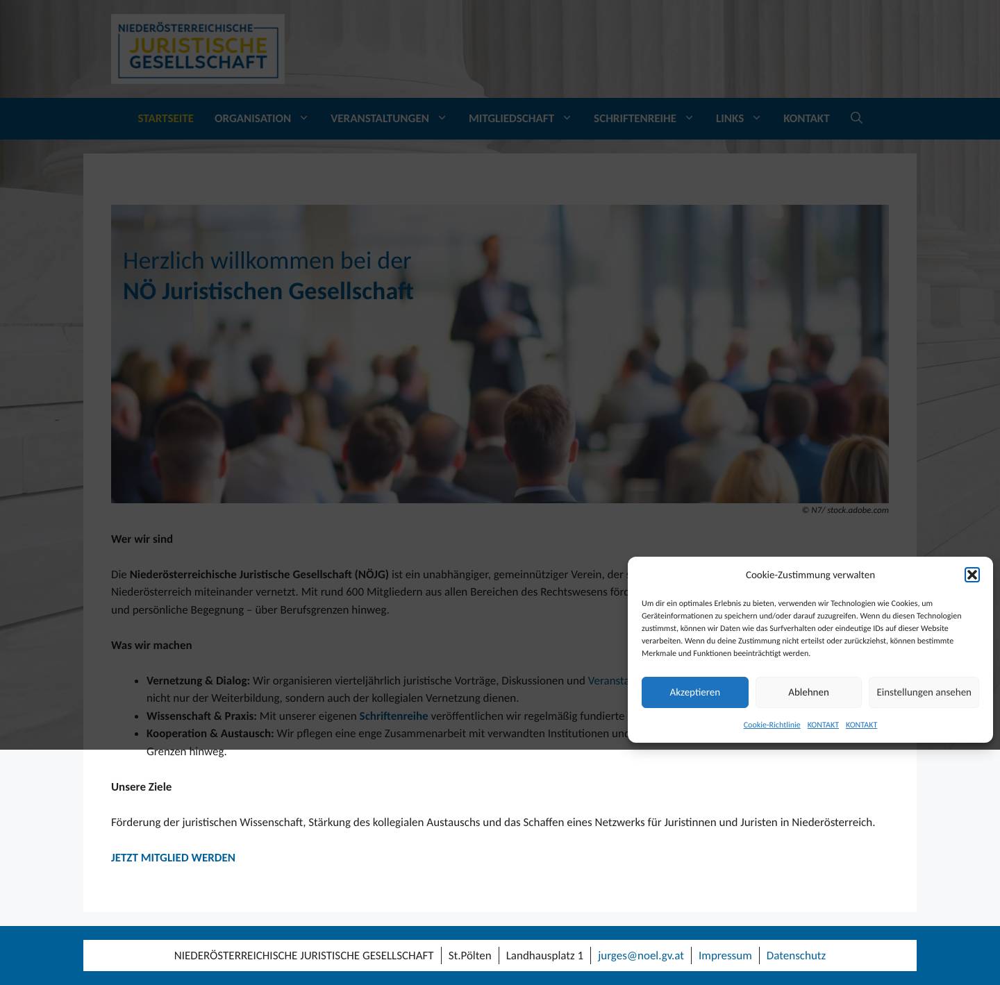 Niederösterreichische Juristische Gesellschaft - Full Screenshot