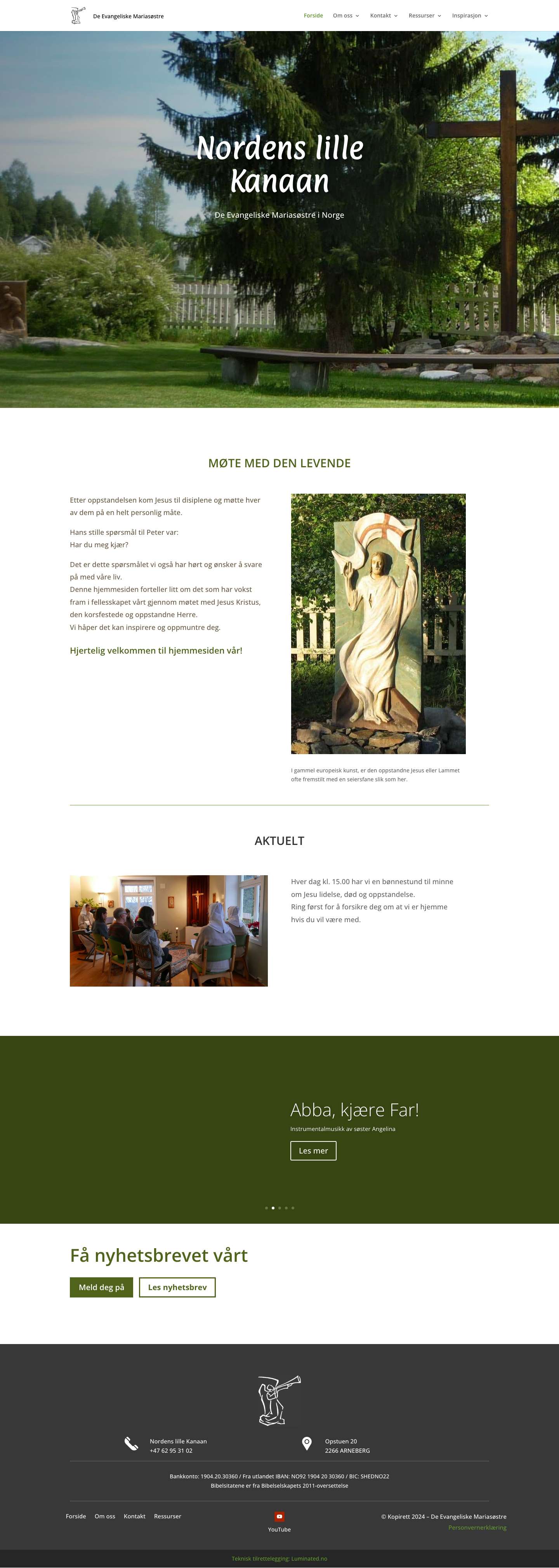 Nordens lille Kanaan | De Evangeliske Mariasøstre - Full Screenshot