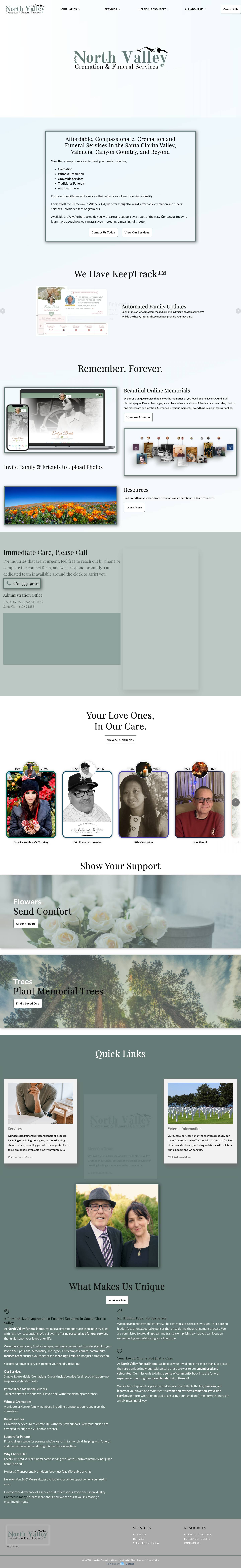 North Valley Funeral Home - Funeral and Cremation Servicesclosechevron-downphonehearttagmenuchevron-righthand - Full Screenshot