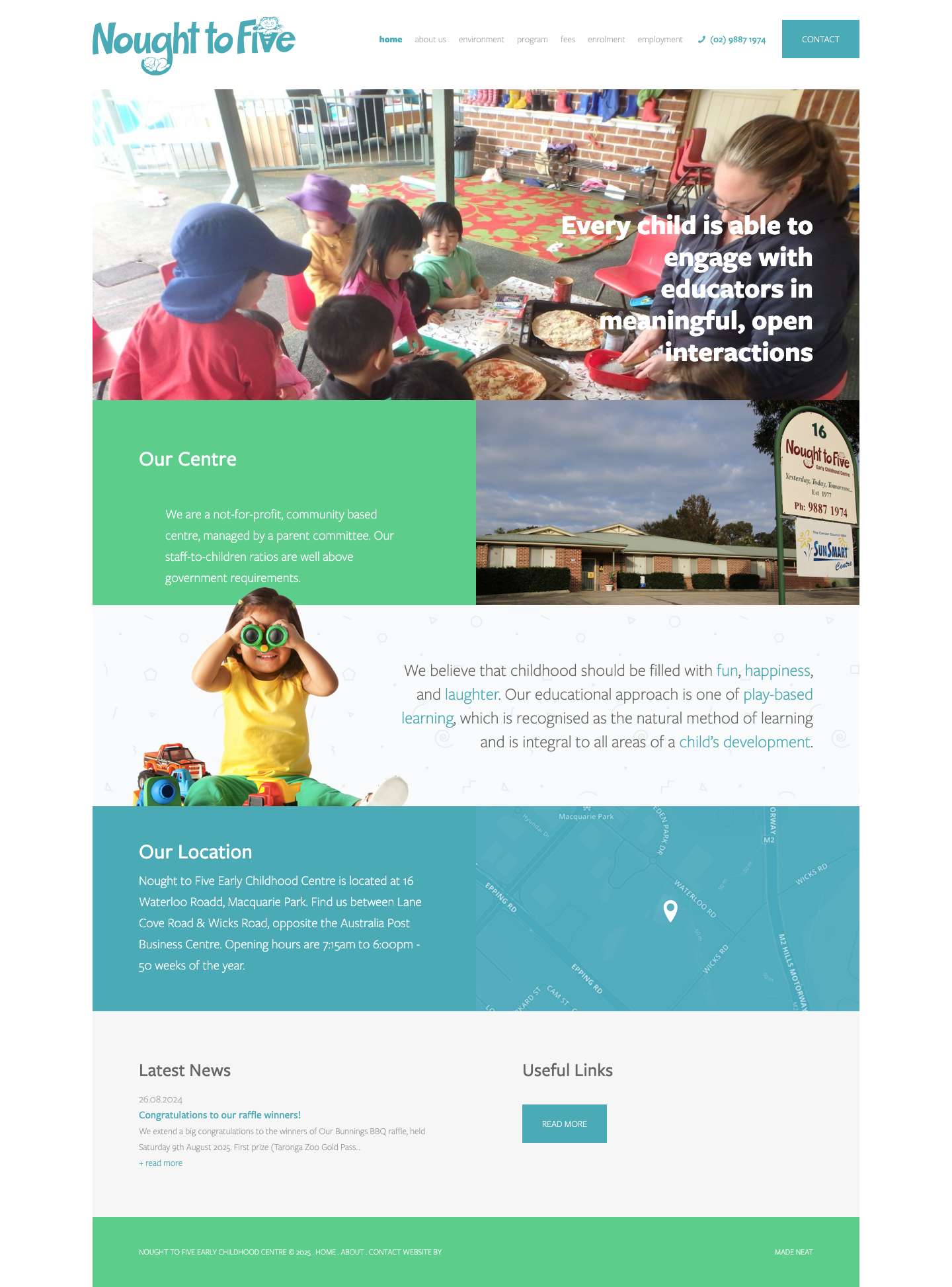 Nought to Five Early Child Care Centre - Full Screenshot