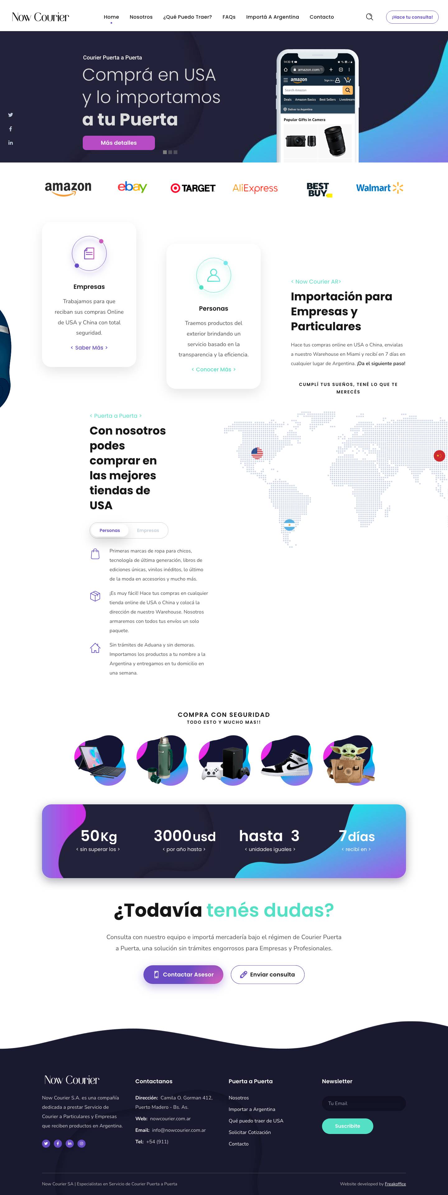 Home - Now Courier - Full Screenshot