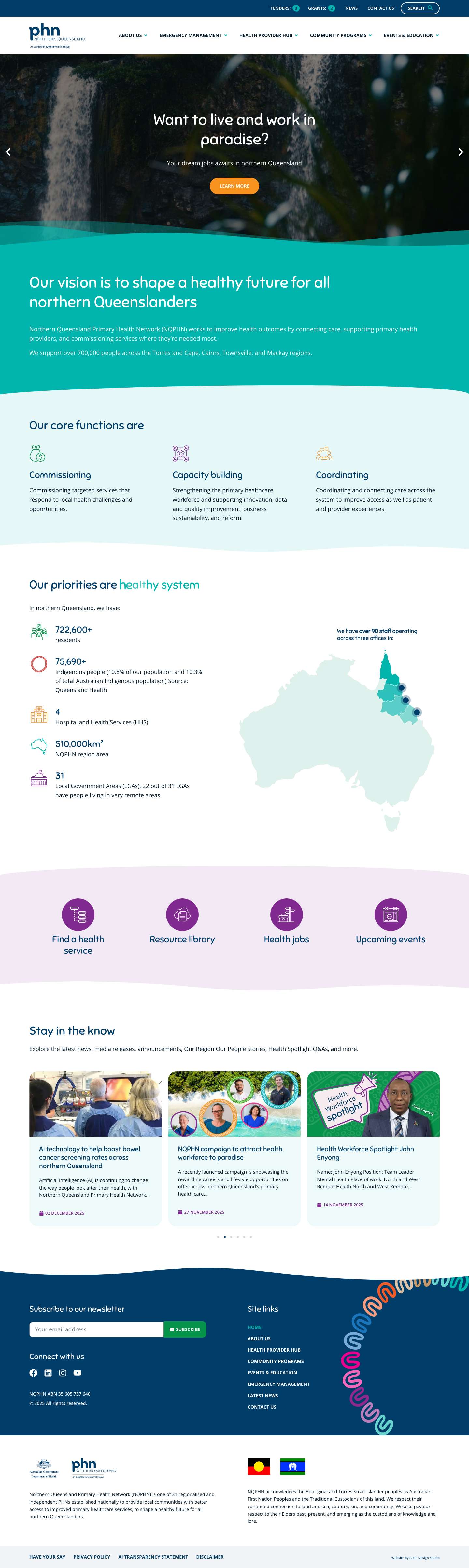 Northern Queensland Primary Health Network | NQPHN - Full Screenshot