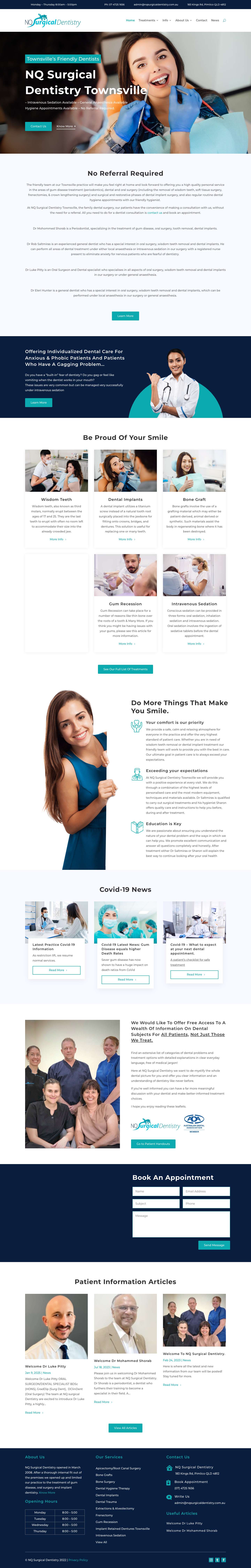 NQ Surgical Dentistry Townsville | Dental Implants Townsville North QLD - Full Screenshot