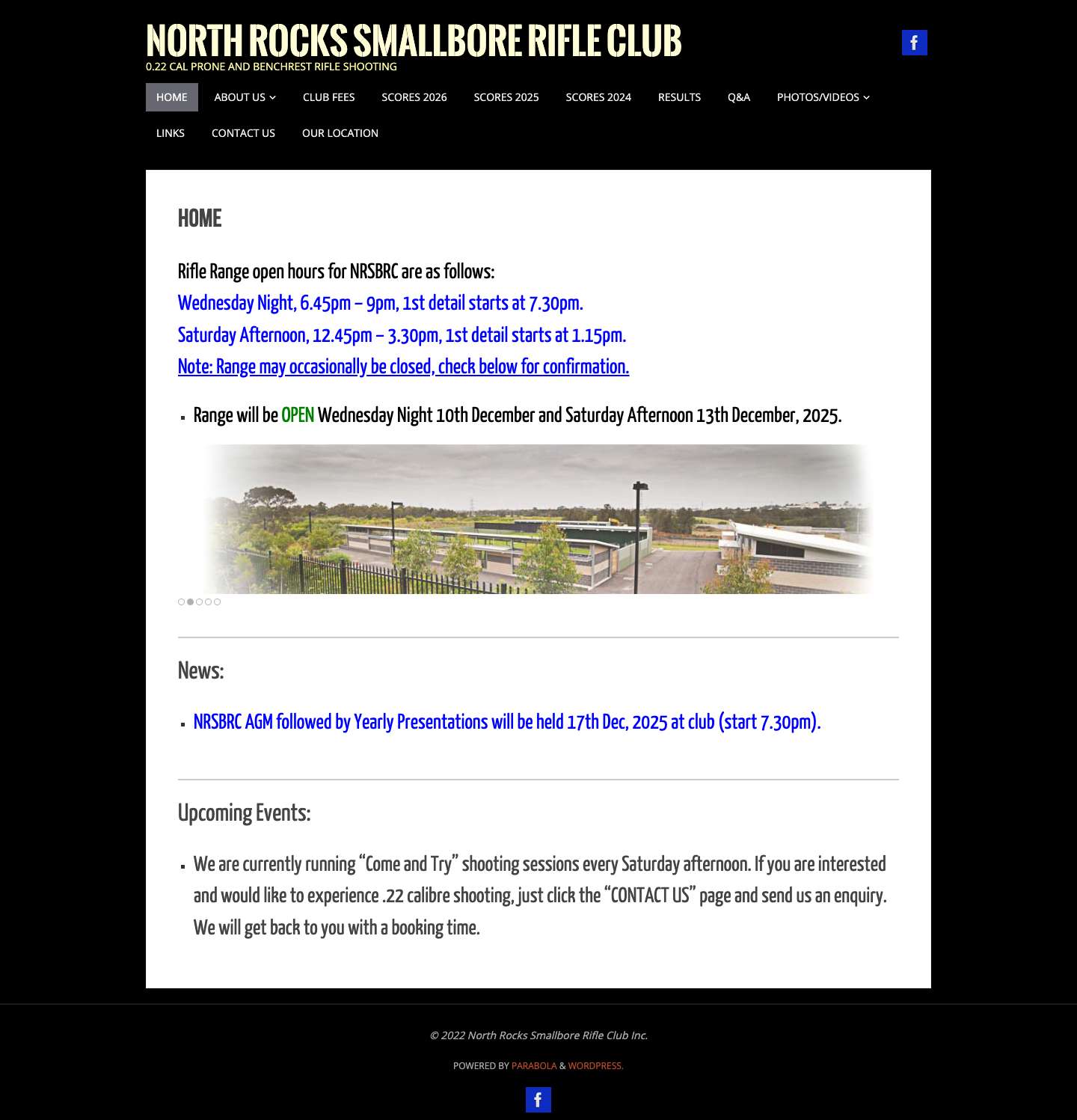 North Rocks Smallbore Rifle Club – 0.22 cal Prone and Benchrest Rifle Shooting - Full Screenshot