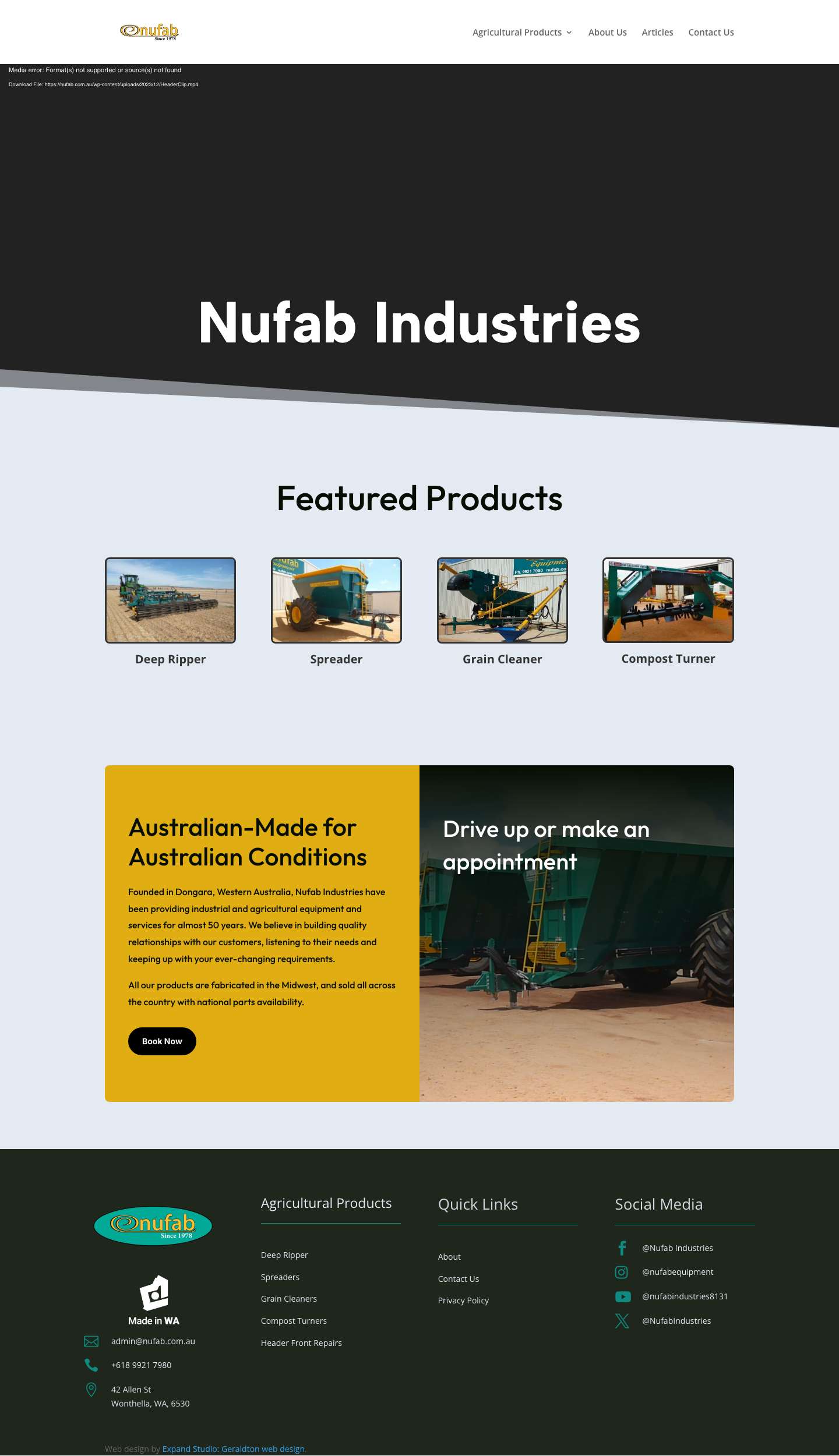 Home - Nufab Industries - Full Screenshot