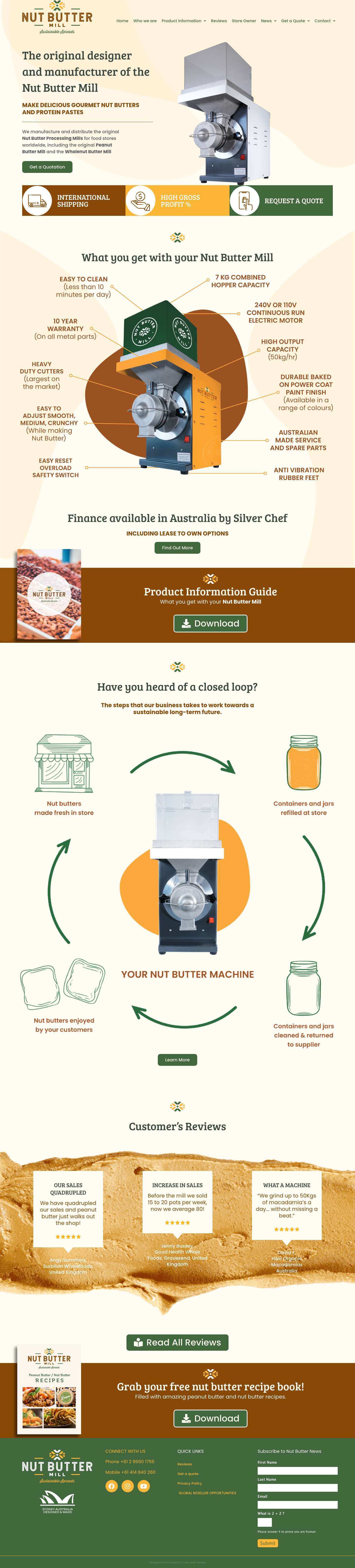 Nut Butter Mill — Peanut Butter Machine / Nut Butter Maker - Full Screenshot