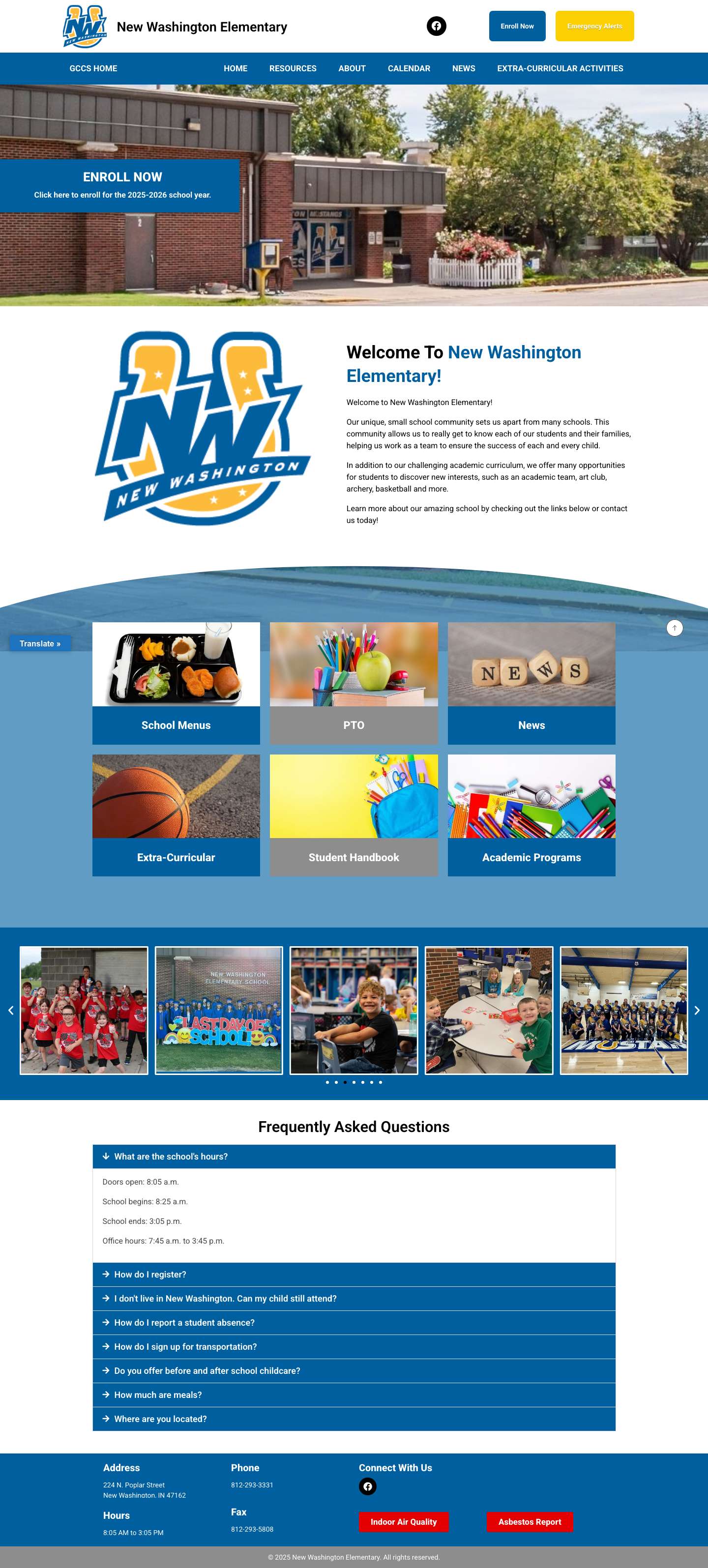 New Washington Elementary - Full Screenshot